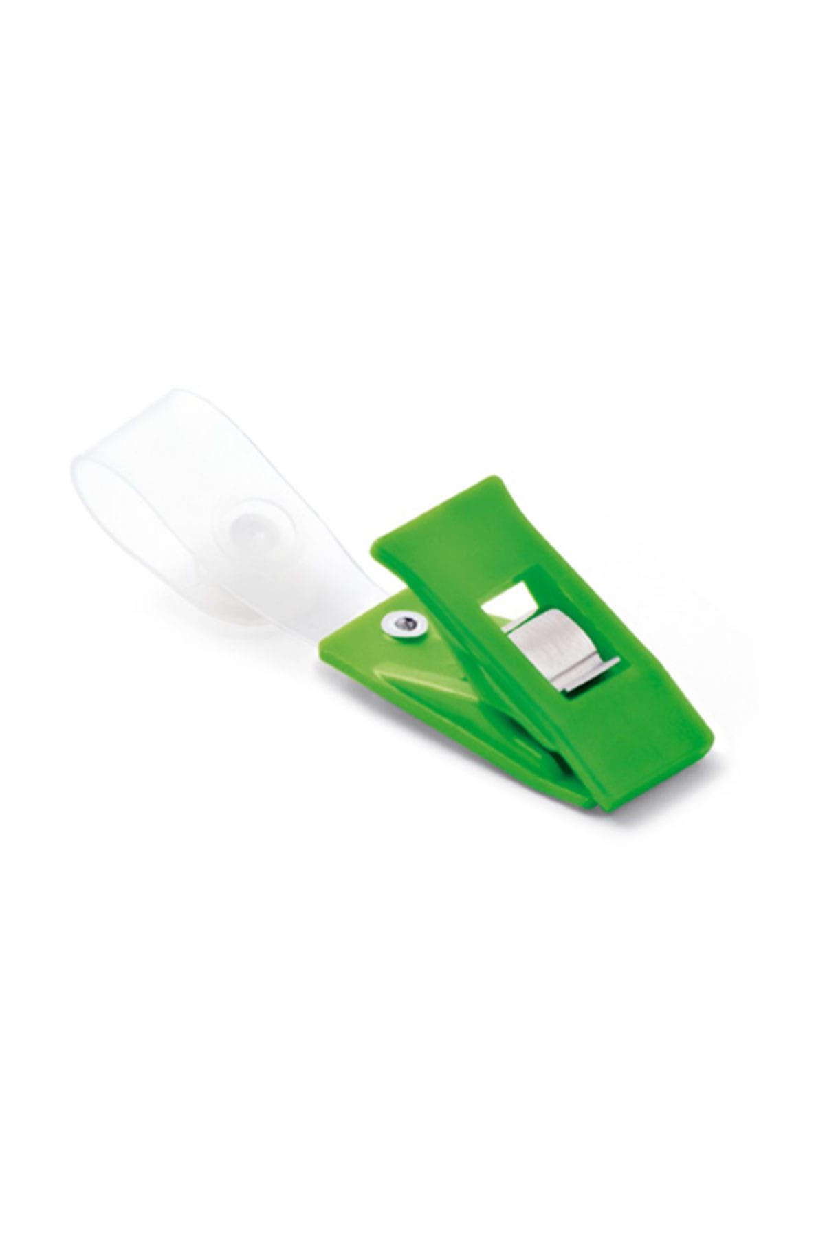 Mas Clip Pentru Carduri Tip Plastic - 100 Buc - Verde - One Size