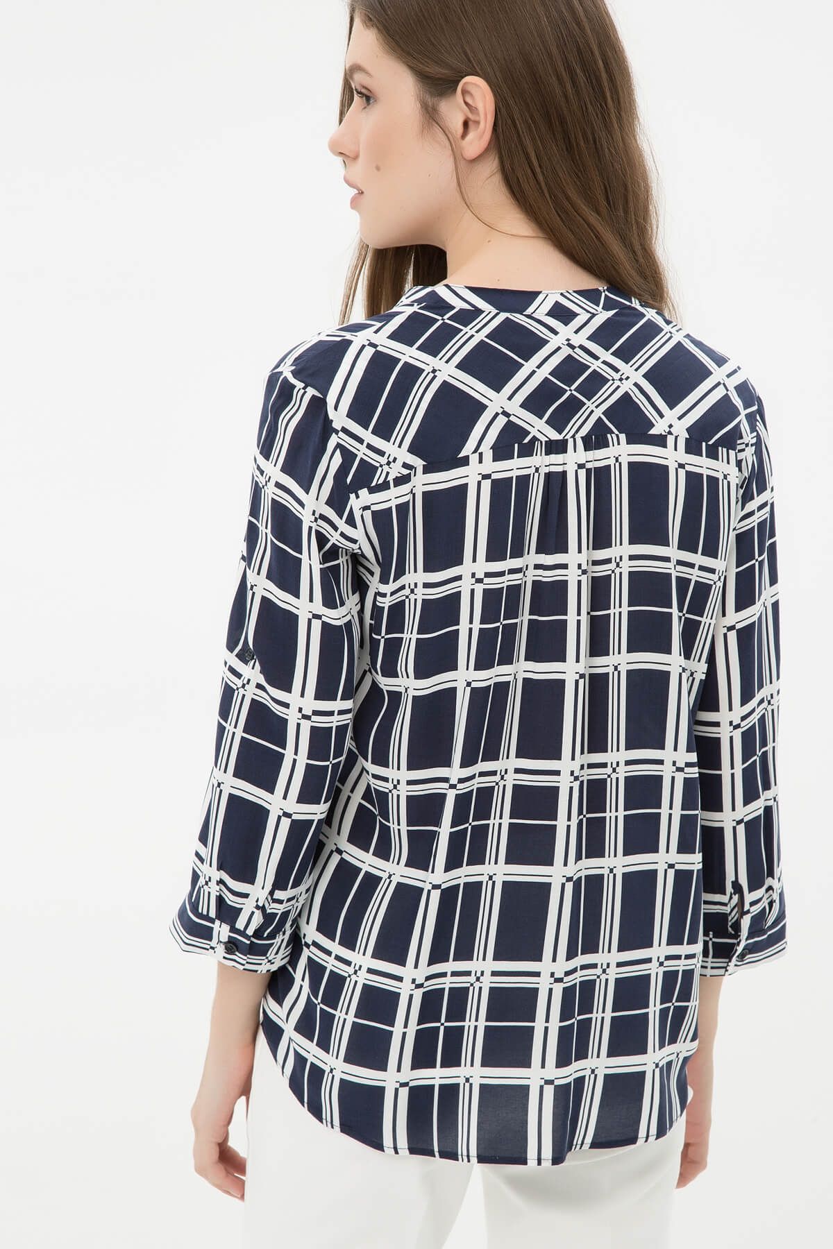 Koton Bluse Dunkelblau Regular Fit Fast ausverkauft QV8388