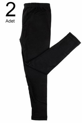 Çocuk Siyah Uzun 2'Li Paket Viskon Şardonlu Alt İçlik Termal Giyim & İçlik ELF568TUT0135T2