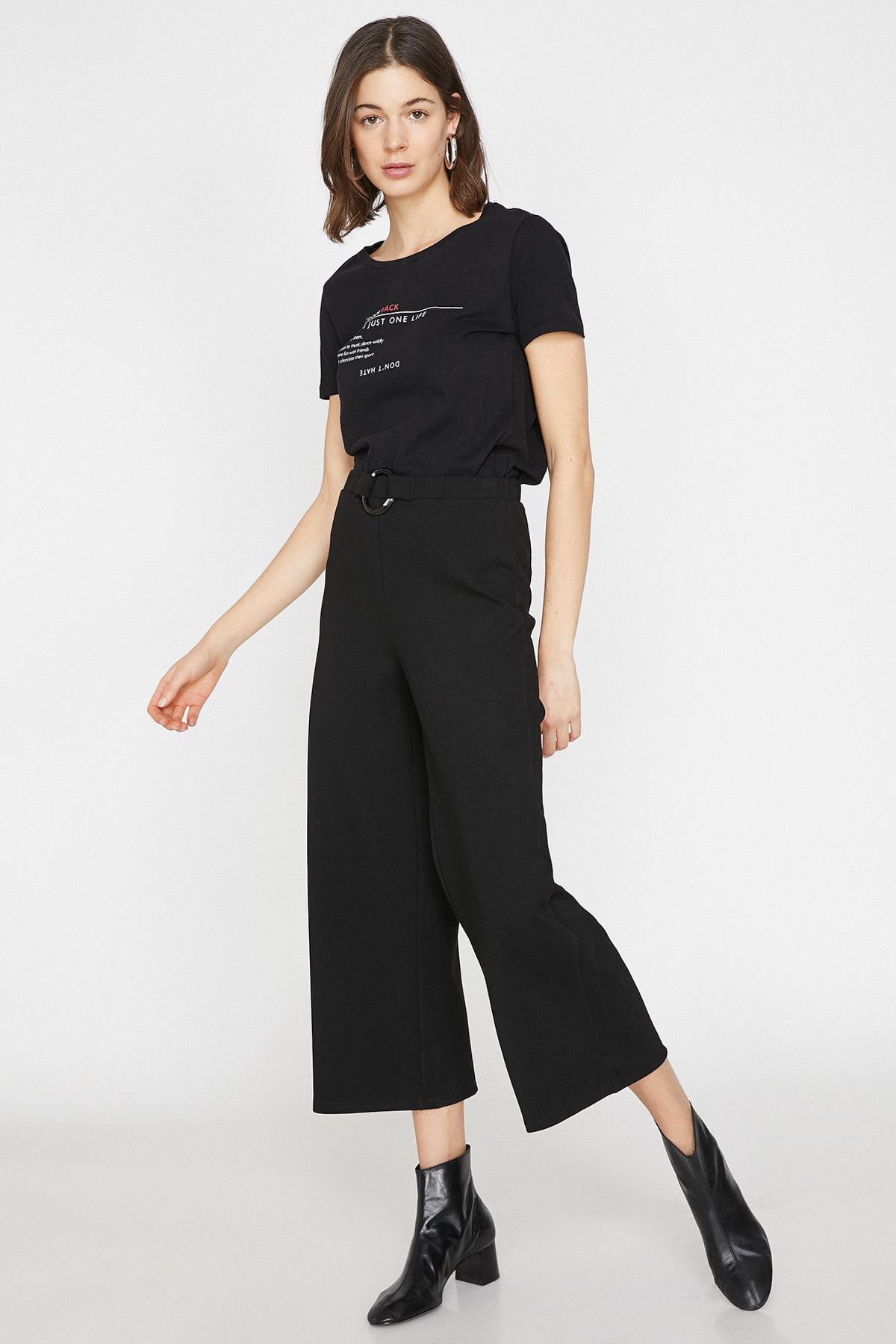 Koton Hose Schwarz Wide Leg Fast ausverkauft