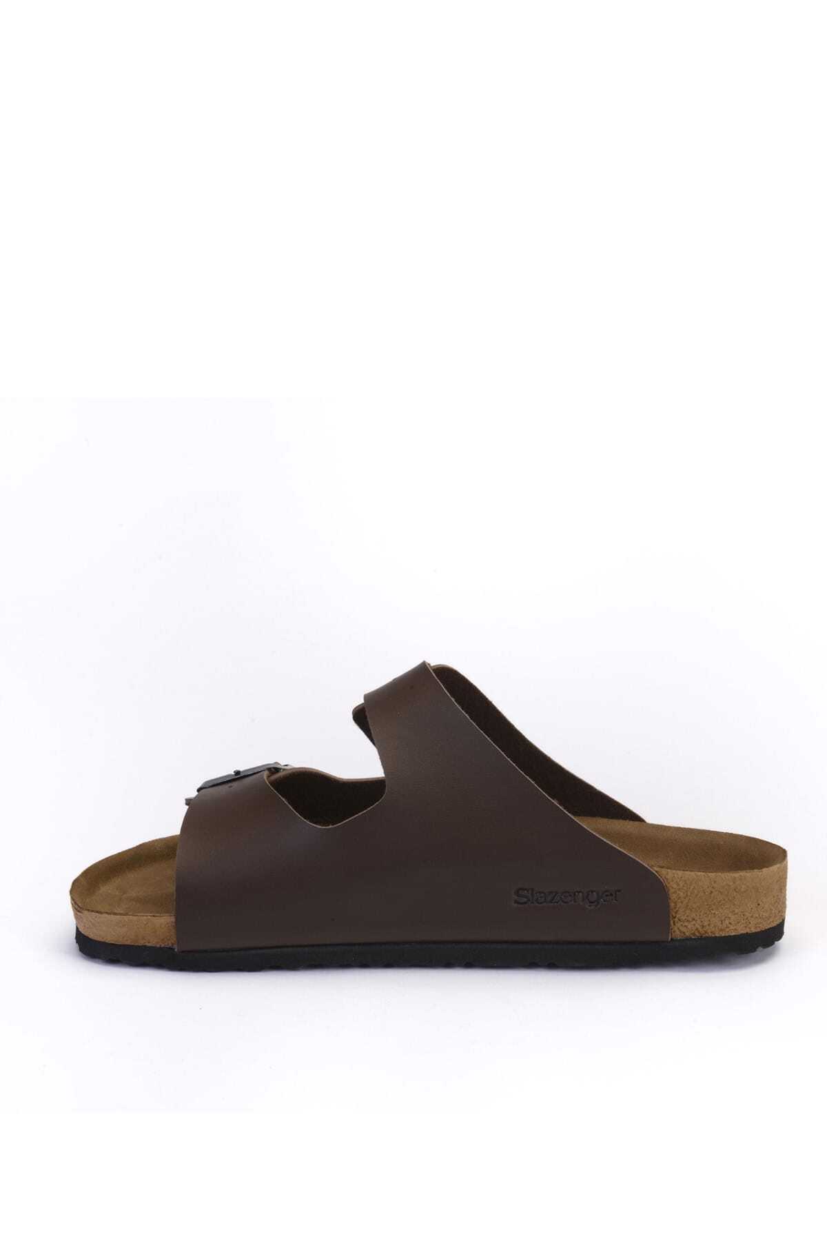 Slazenger-Мъжки кафяви чехли - Lens - SA19SE006 3
