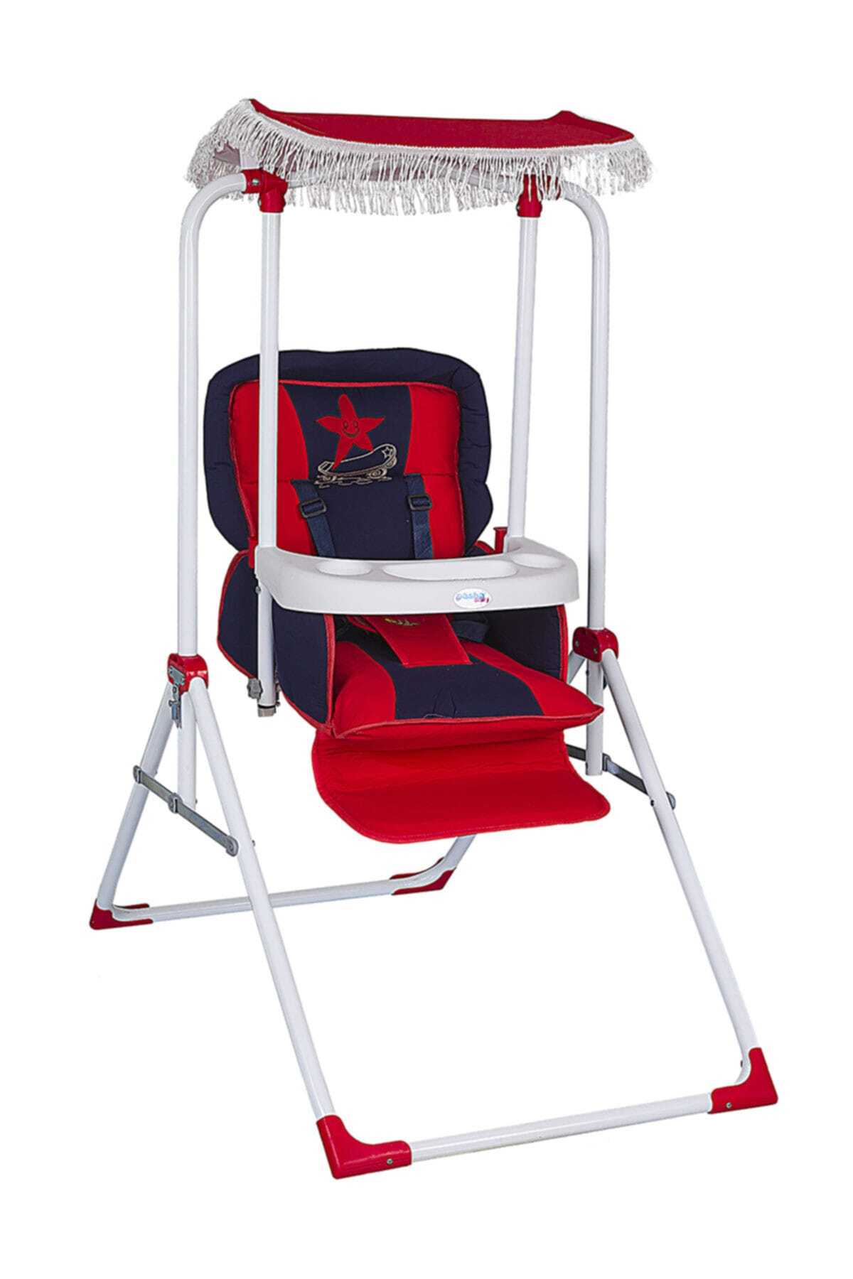 Genel Markalar Pasha Baby M-34 Leon Mama Tepsili Salıncak (0-60kg) - Pembe Gri