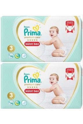 Bebek Bezi Premium Care Külot 3 Beden 112 Adet PAKETPRİMA220