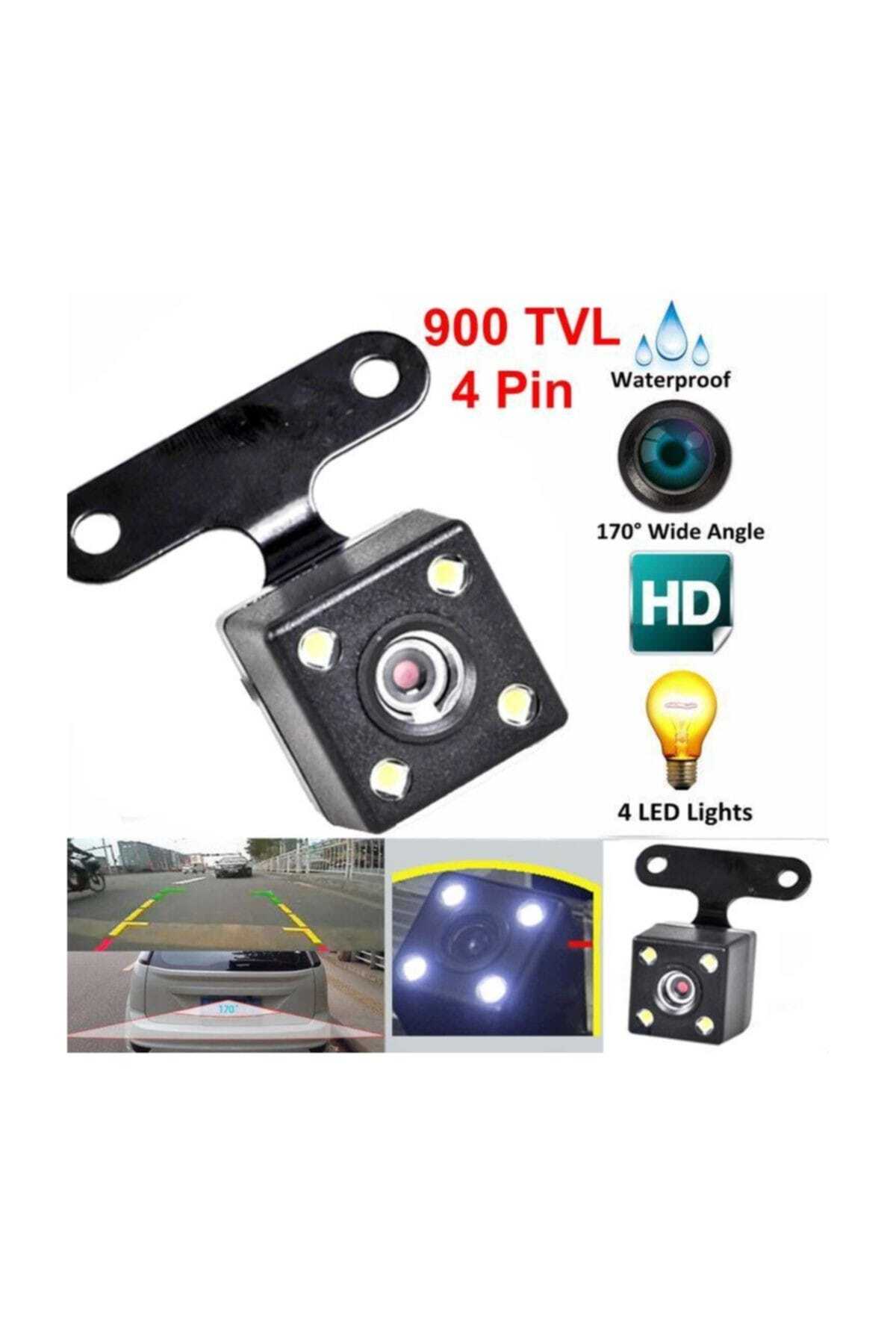 General Plus Gplus TV-4900 Kare 4 LED 4 Pin 170 Derece 900TVL 4pin Gece Görüş Tampon Kamera