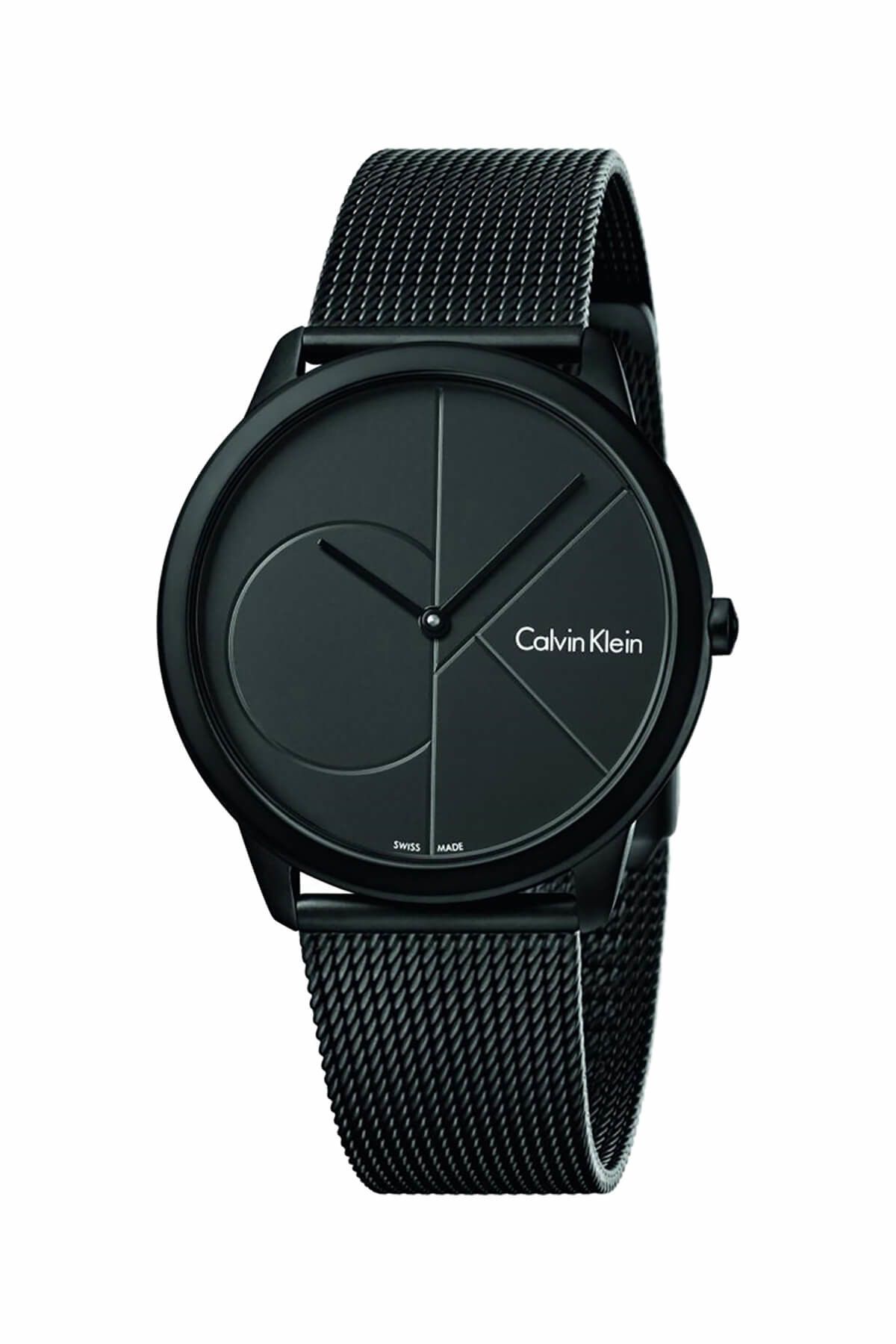 ساعت مردانه کالوین کلین بند استیل مشکی ظریف تمام مشکی Calvin Klein