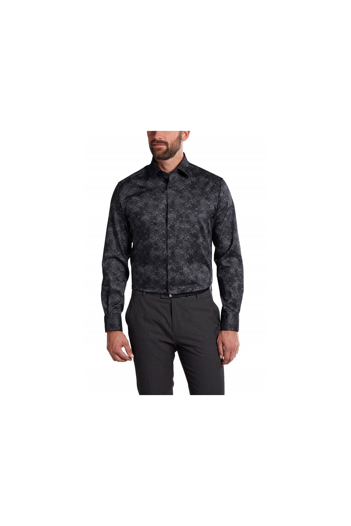 ETERNA Hemd Schwarz Regular Fit Fast ausverkauft