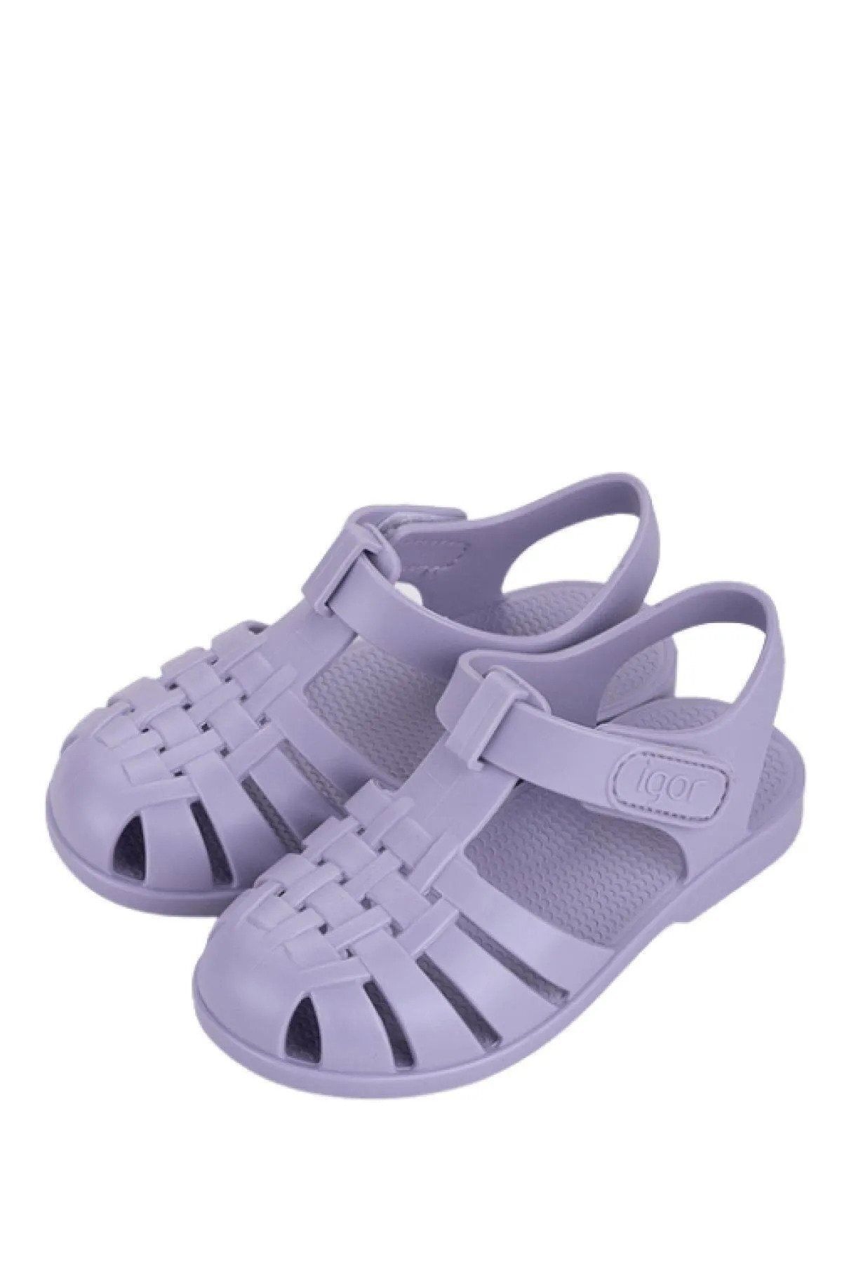 صندل بنفش دخترانه و پسرانه بچگانه Kids Lila Sandals Clasa Velcro IGOR
