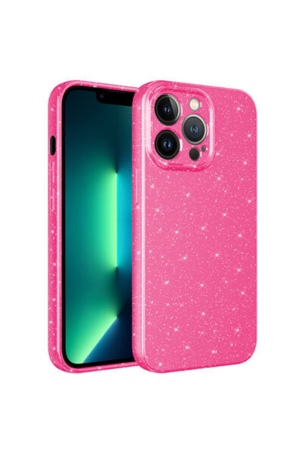 Apple Iphone 13 Pro Max Compatible 3d Camera Shielded Glitter Glitter Colorful Glossy Luxury Silicone Cover