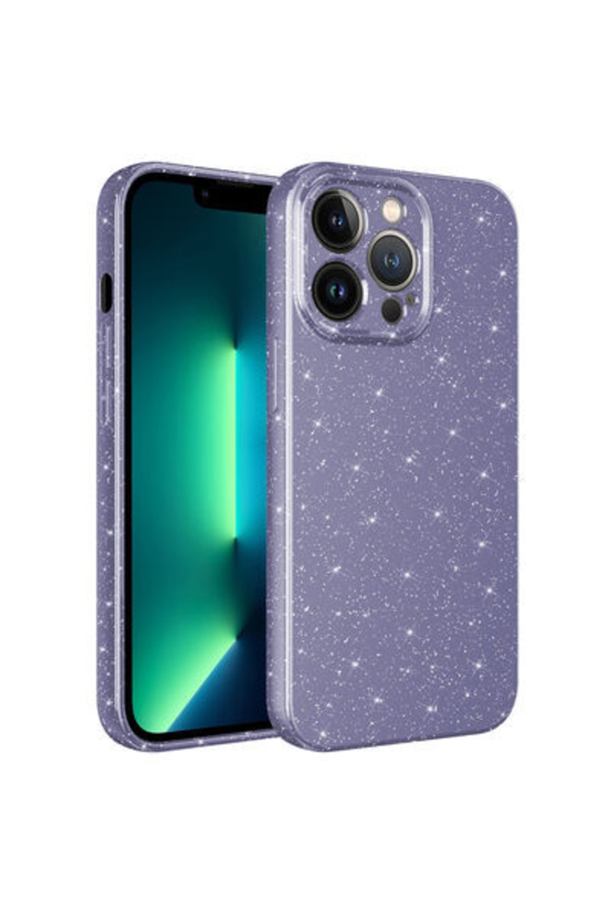 Apple Iphone 13 Pro Max Compatible 3d Camera Shielded Glitter Glitter Colorful Glossy Luxury Silicone Cover