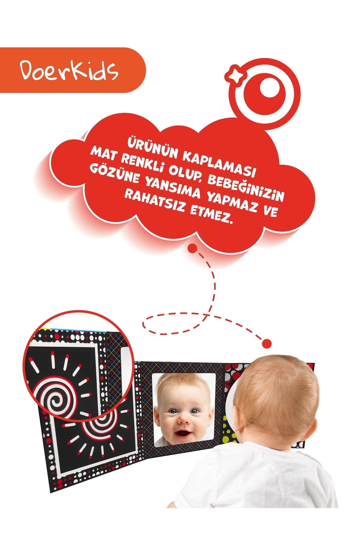 DoerKids Tummy Time Taşınabilir Bebek Aynası