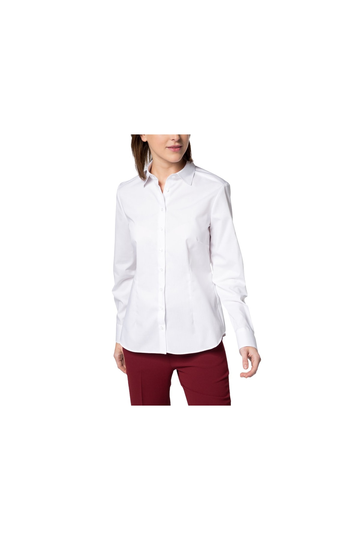 ETERNA Bluse Weiß Regular Fit Fast ausverkauft