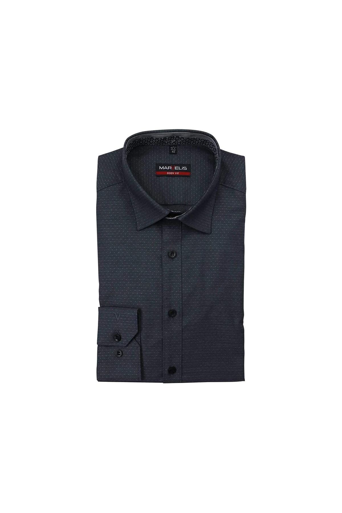 Marvelis Hemd Schwarz Regular Fit Fast ausverkauft