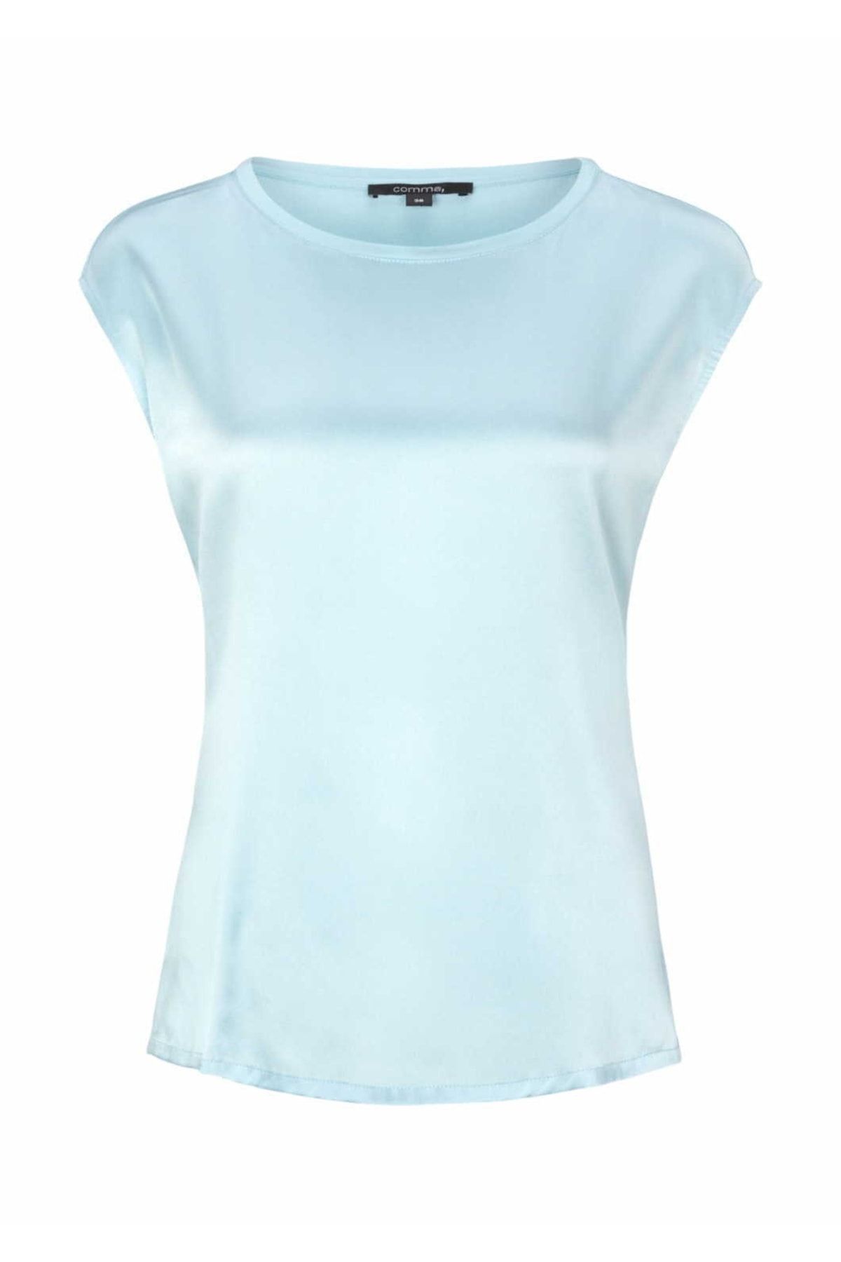comma T-Shirt Blau Regular Fit Fast ausverkauft