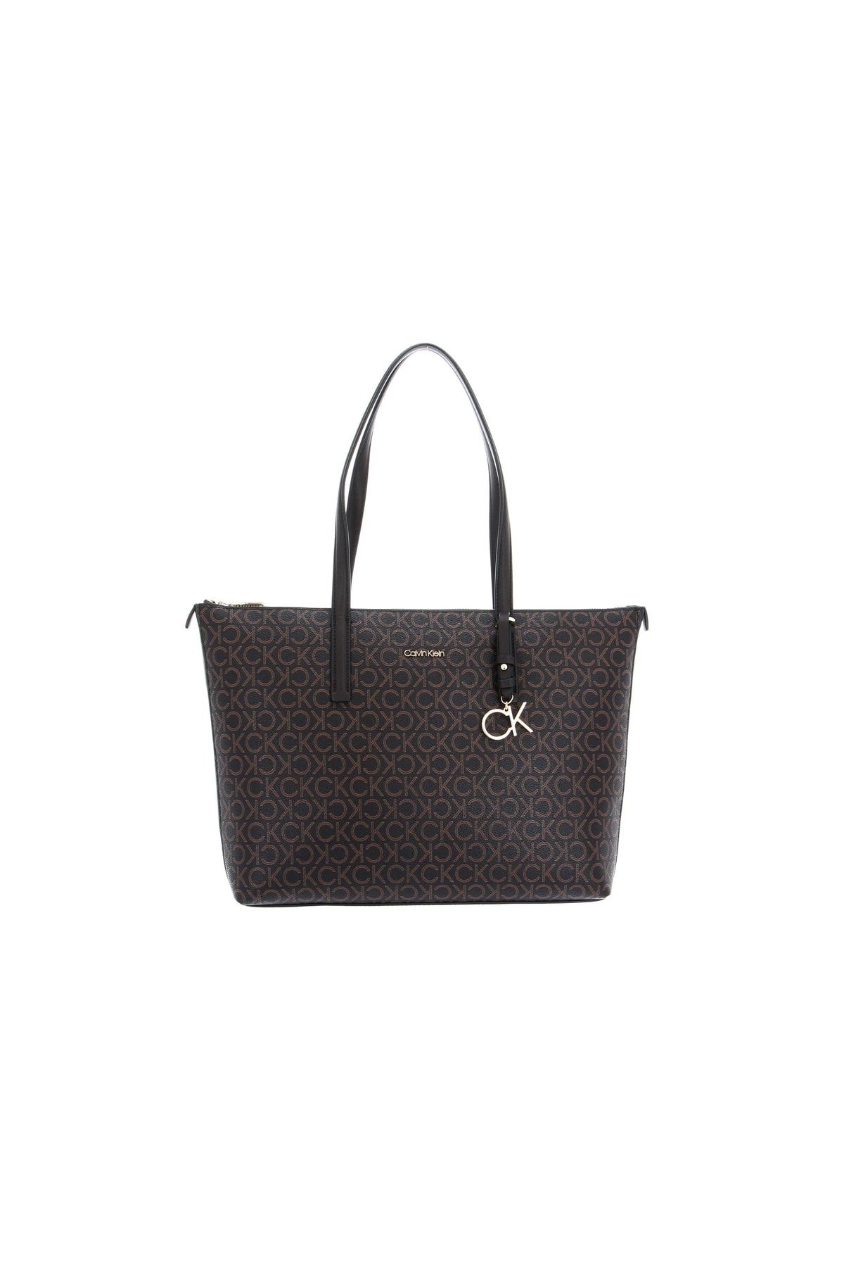 Calvin Klein Handtasche Braun Strukturiert