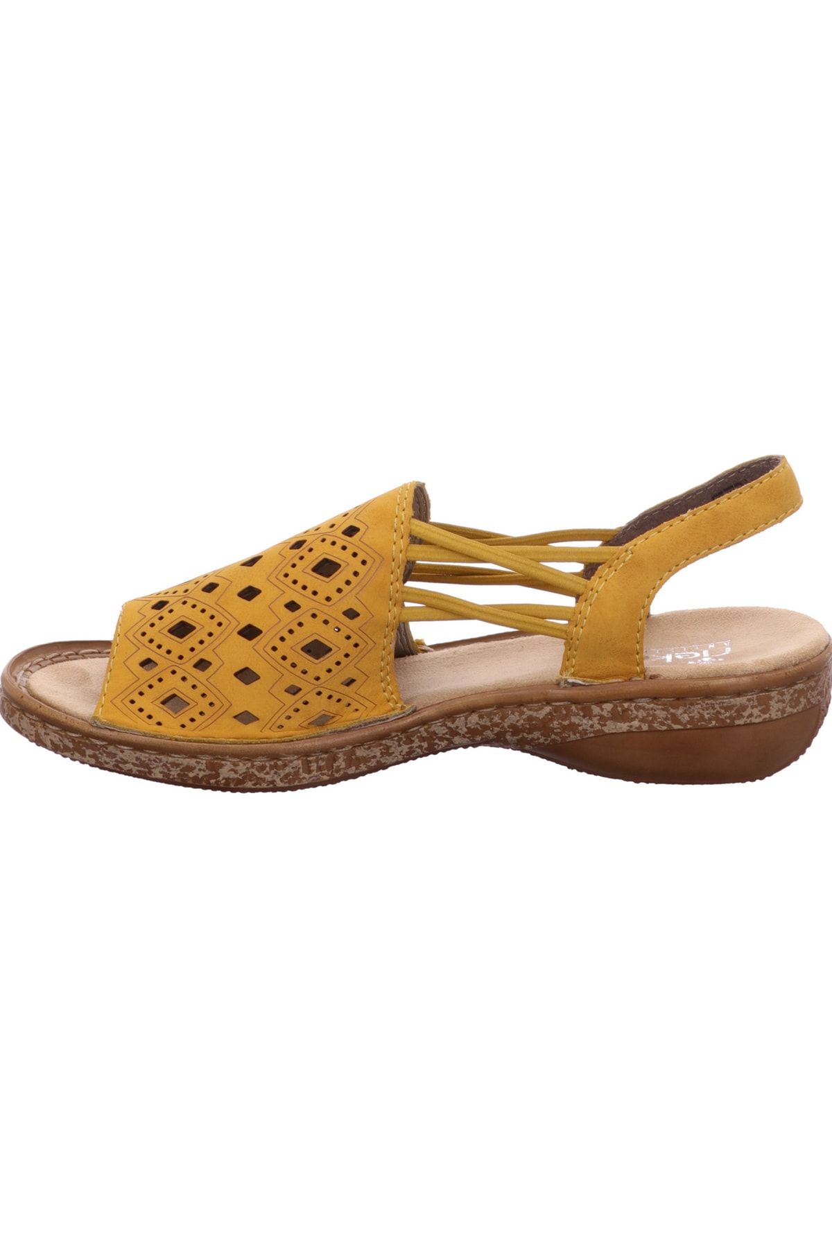 Rieker Sandalette Gelb Flacher Absatz
