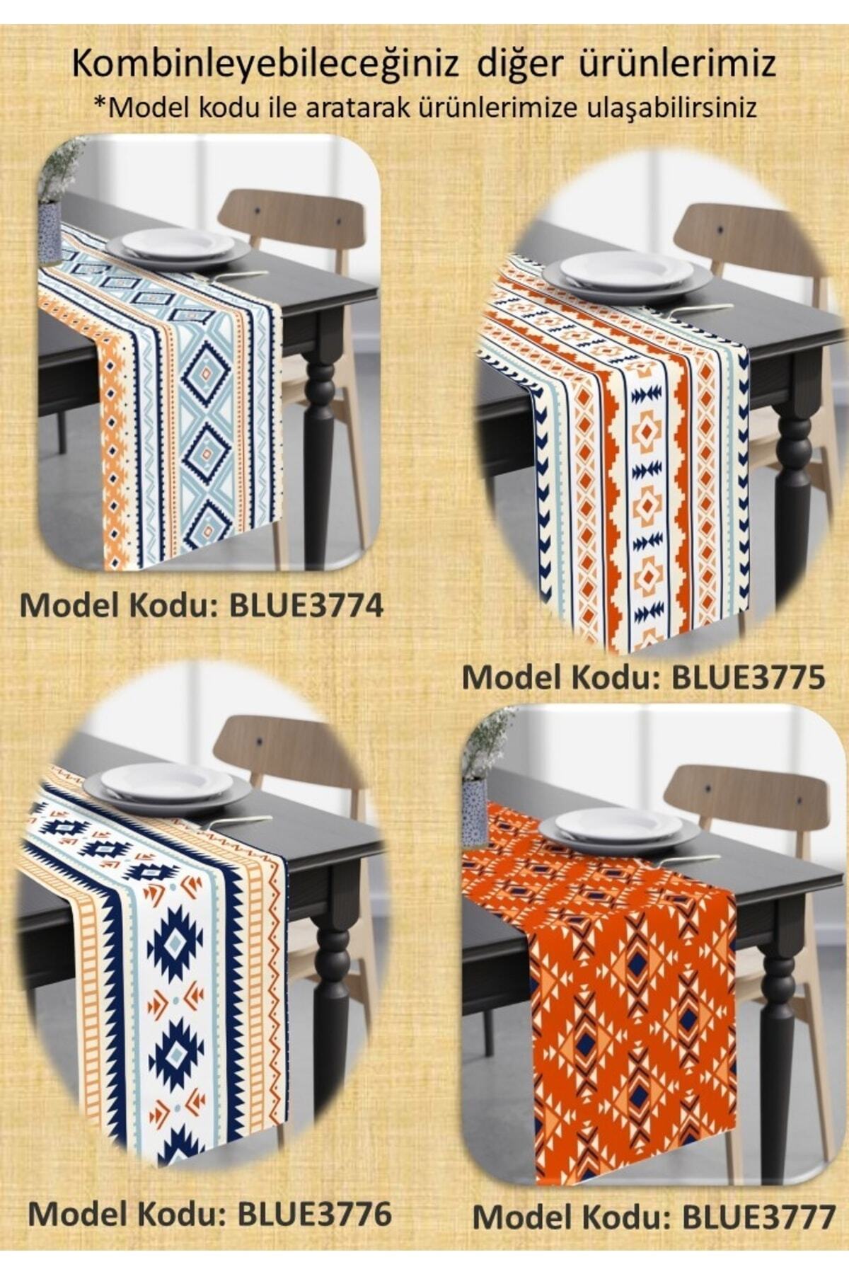 FUS BLUE-Ethnic Patterned Set of 8 Throw Pillow Pillow Case 2