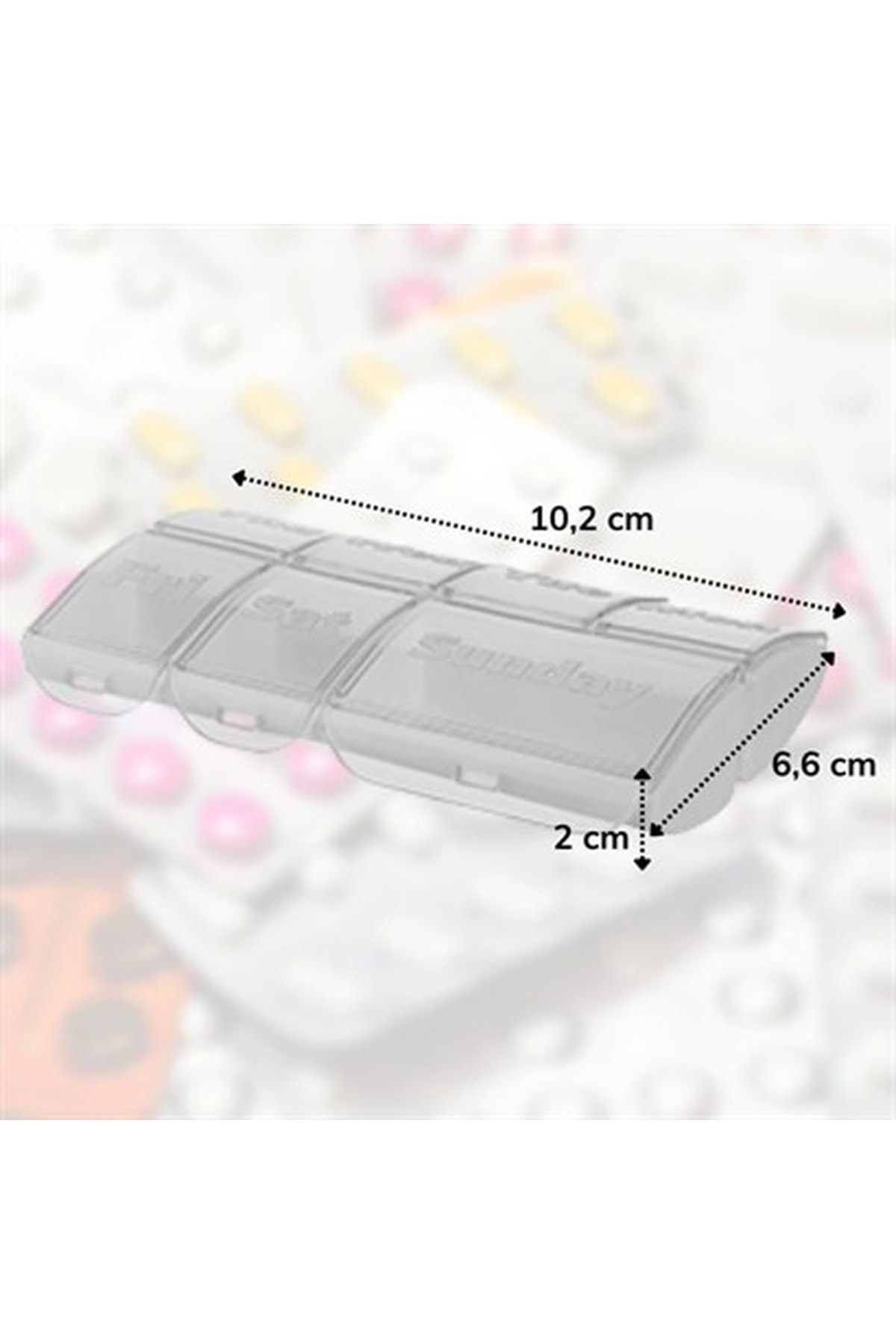 İlaç Kutusu Kapaklı Haftalık Ilaç Saklama Kutusu Ilaç Kabı 7 Bölmeli