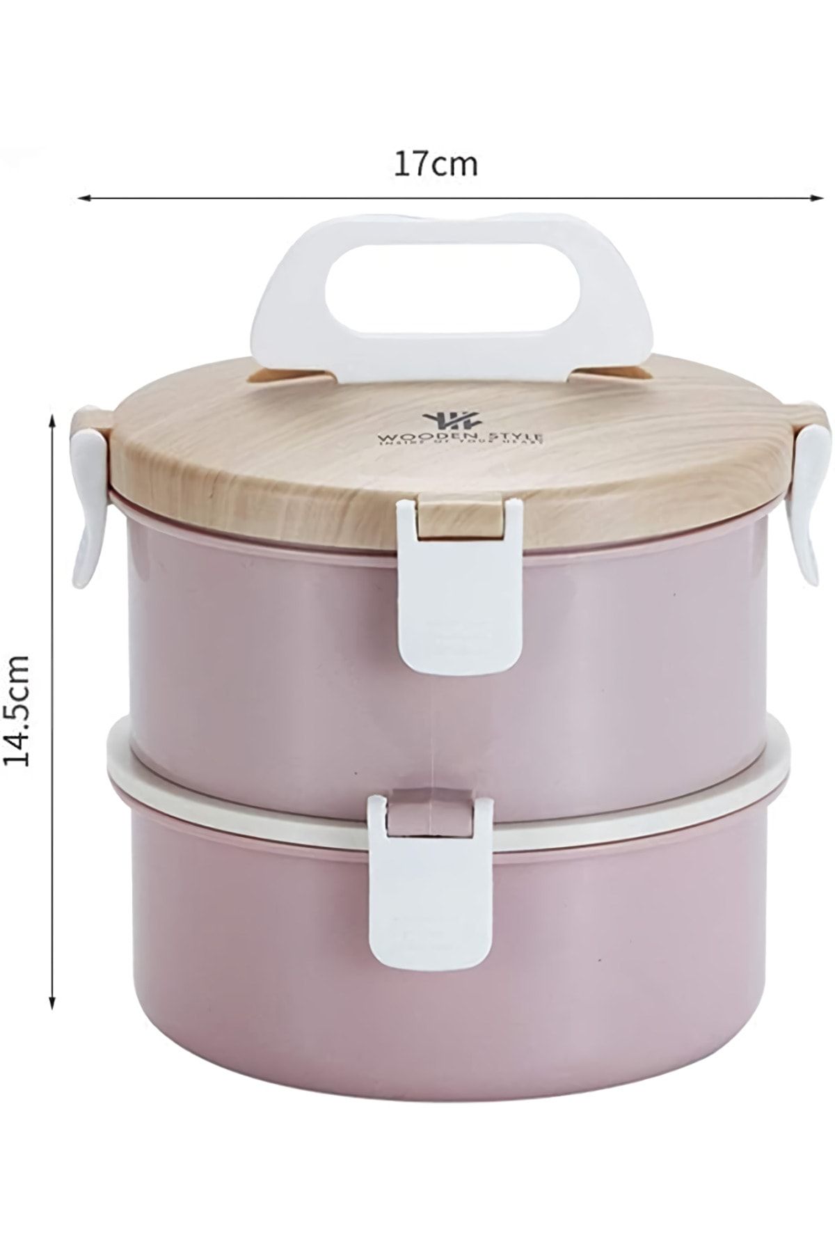 ست ظروف کمپینگ سفید قابل حمل دو طبقه 304 جعبه استیل ضدزنگ Expedition 1600ml VGN008 Vagonlife