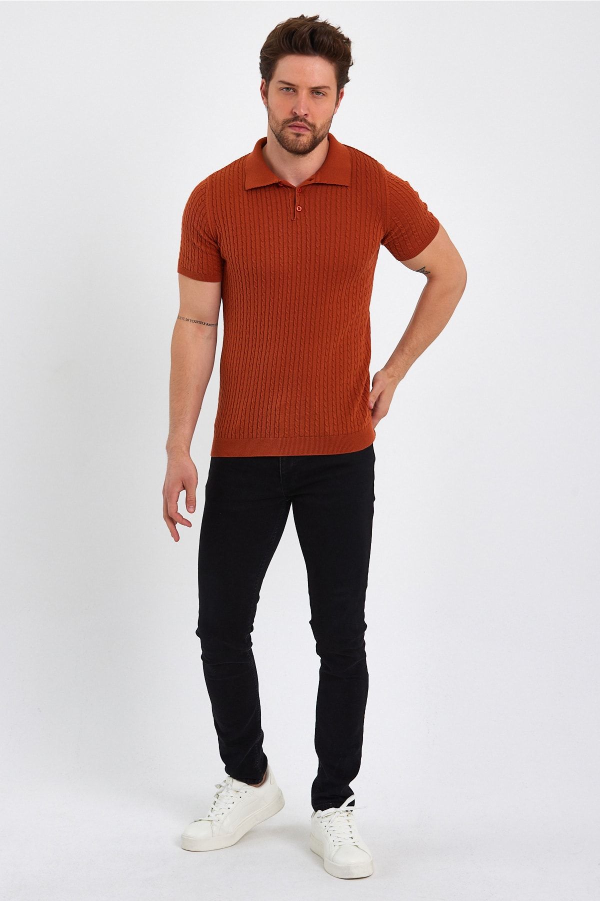 Dark orange sales polo shirt