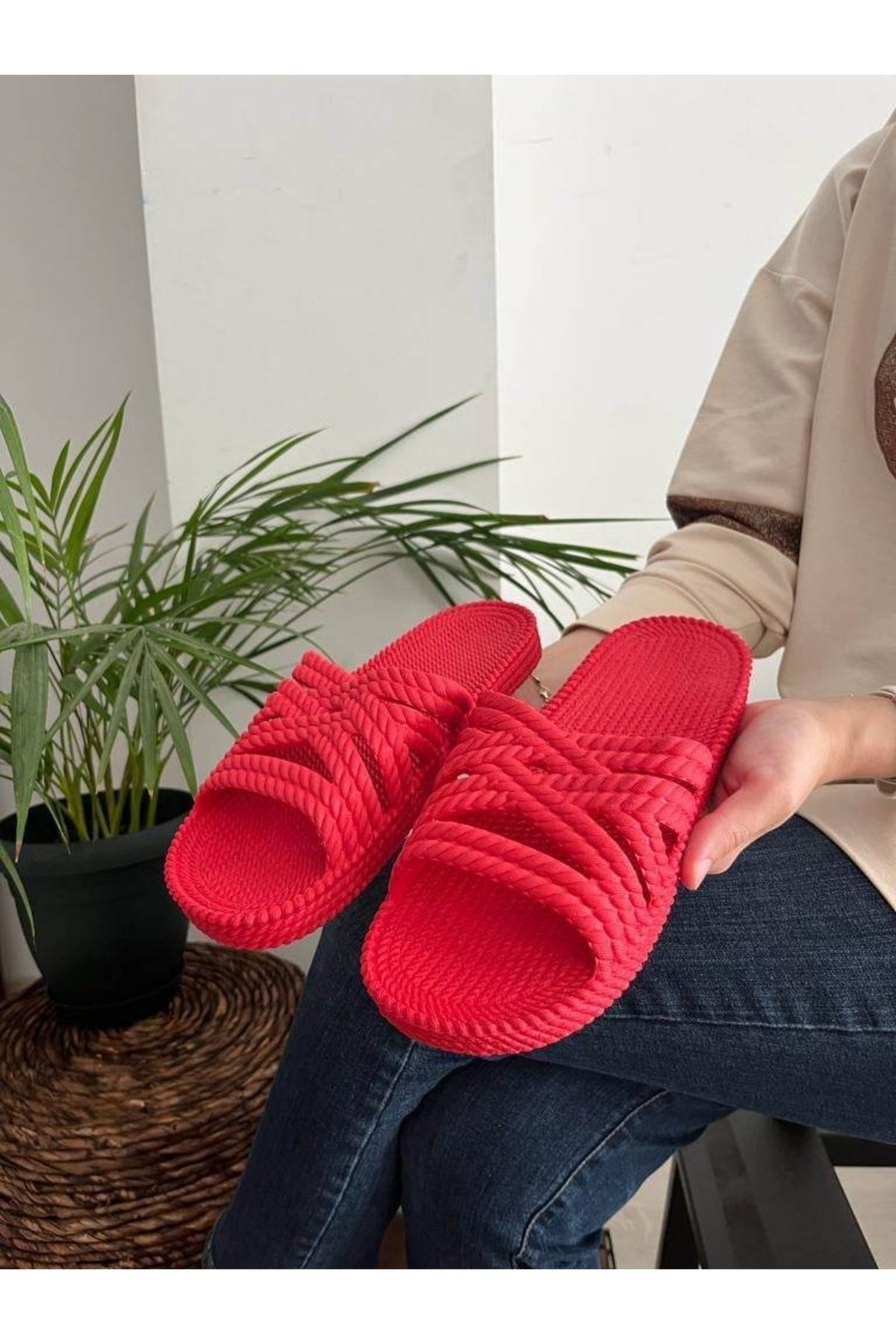 Non slip knitted slippers deals