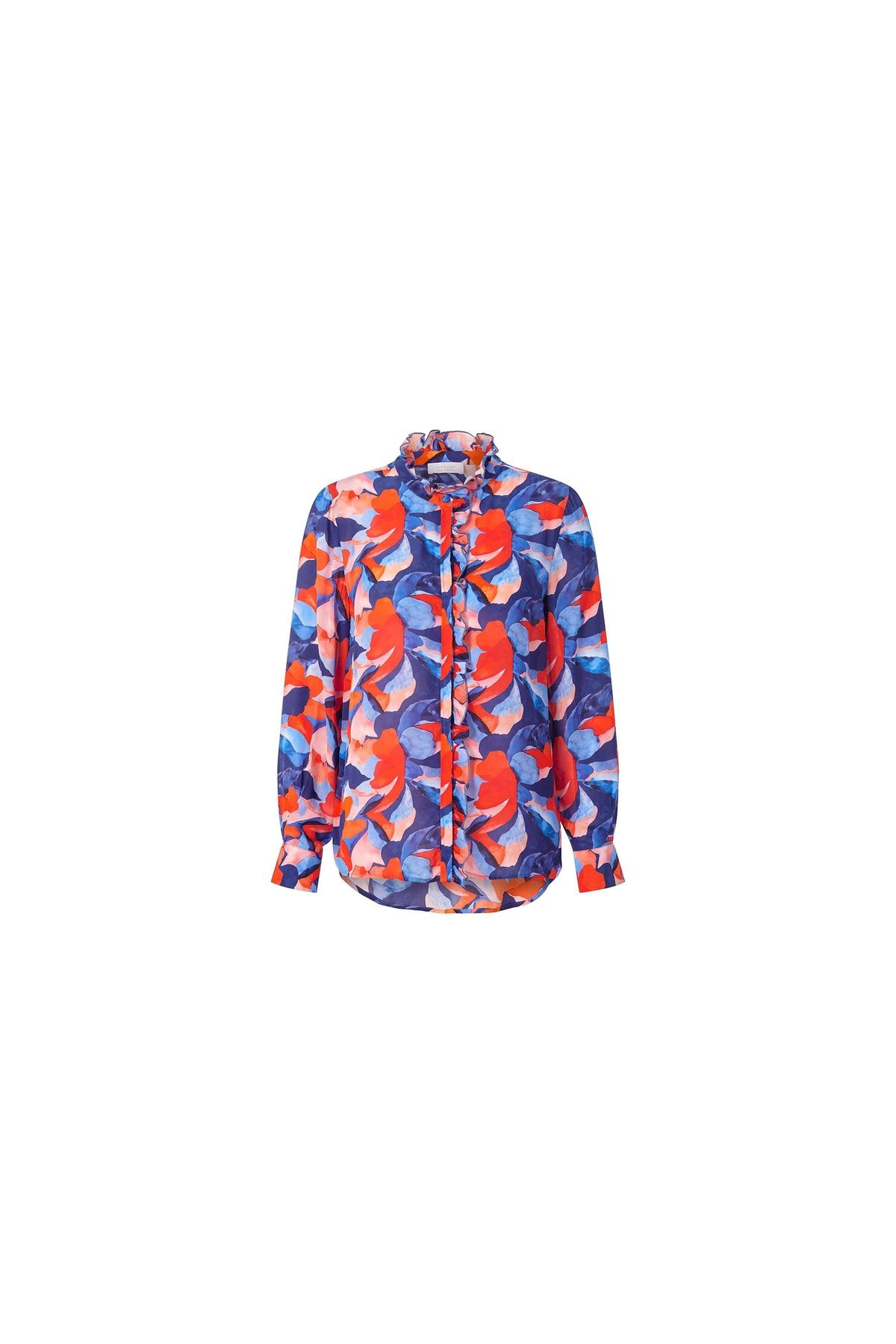 Rich & Royal Bluse Blau Regular Fit Fast ausverkauft