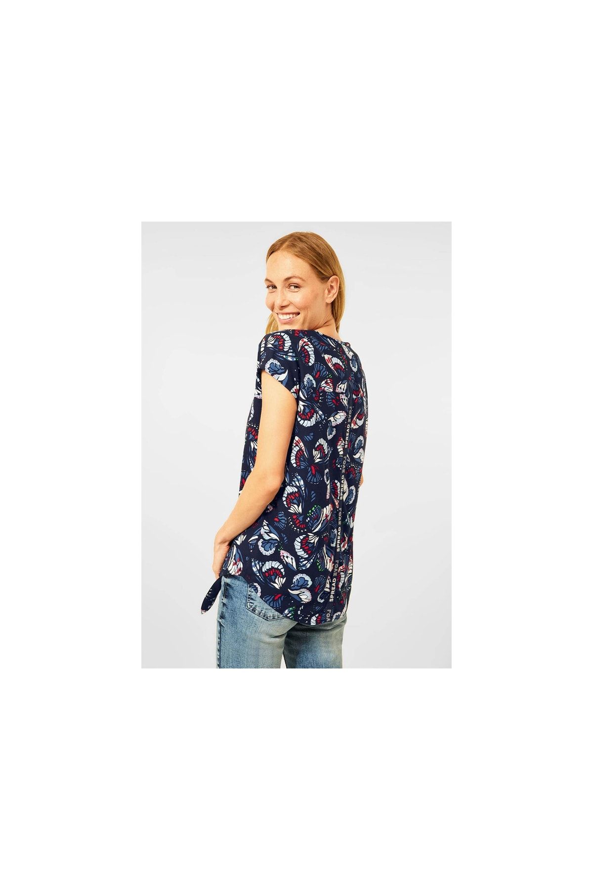 CECILIE COPENHAGEN Bluse Blau Regular Fit Fast ausverkauft NV8794