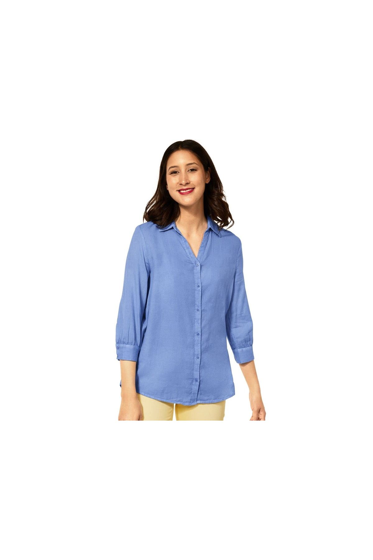 Street One Bluse Blau Regular Fit Fast ausverkauft