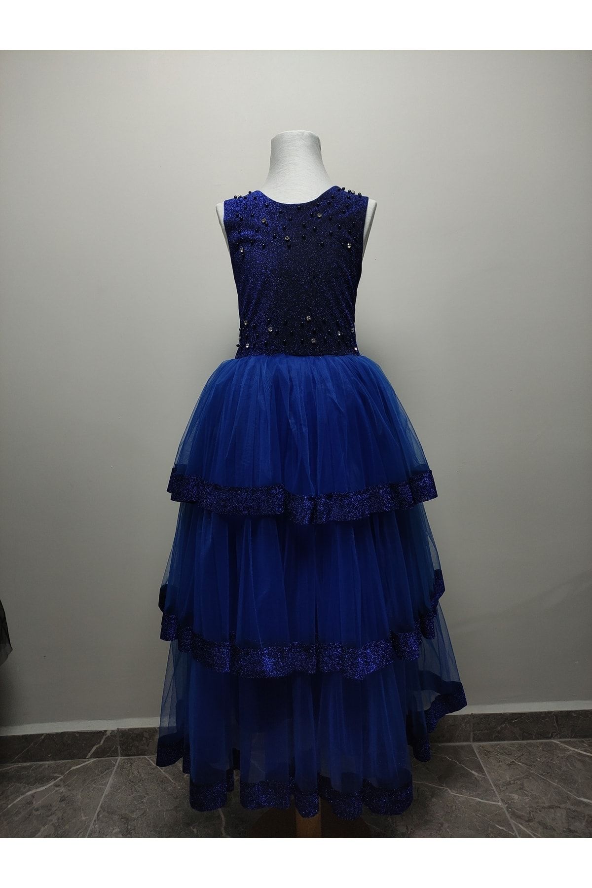 Dark blue long frock new arrivals