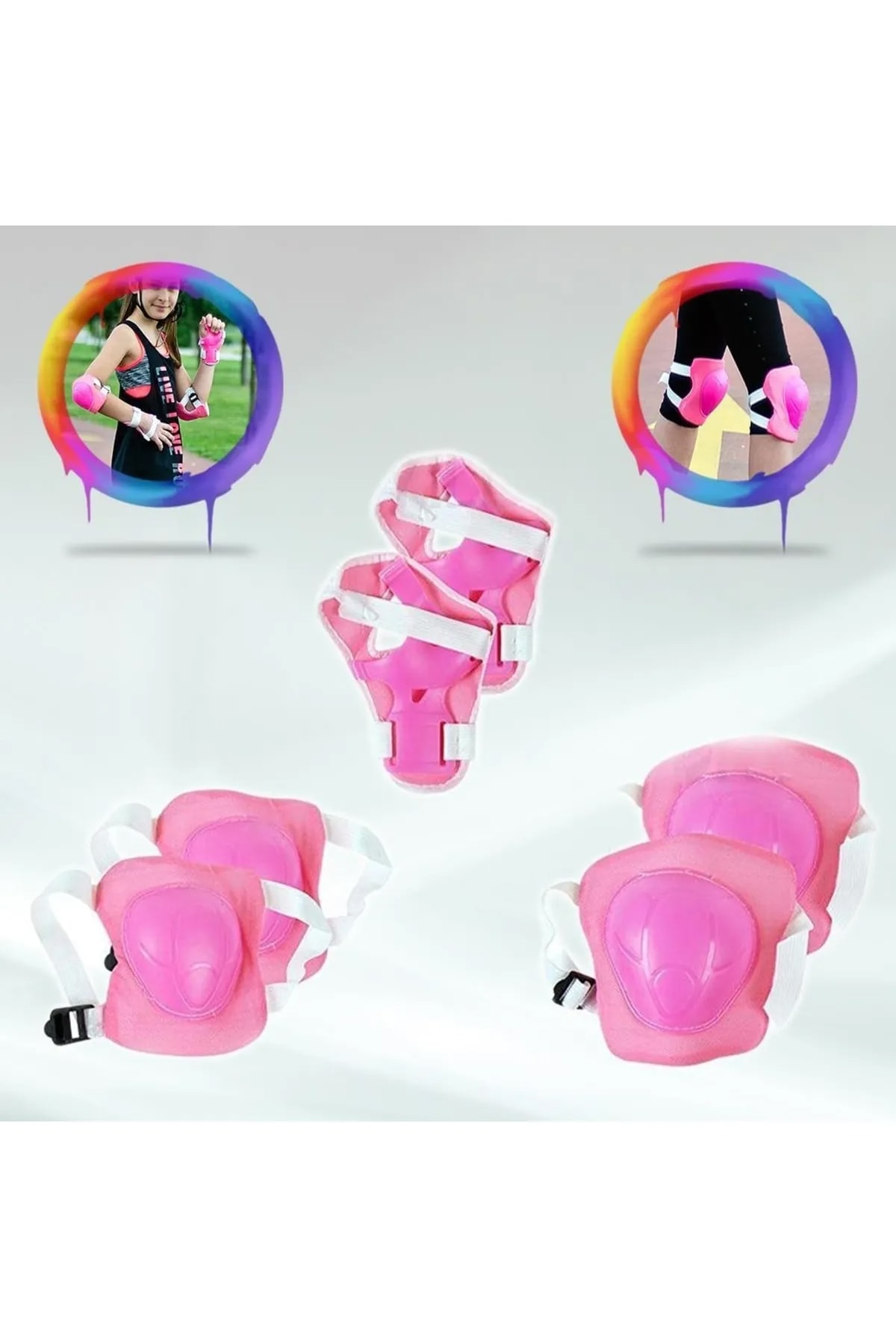 Skate Protector Set of 6 - Skateboard Protector Set - Knee Bracelet Bracelet Protection Set