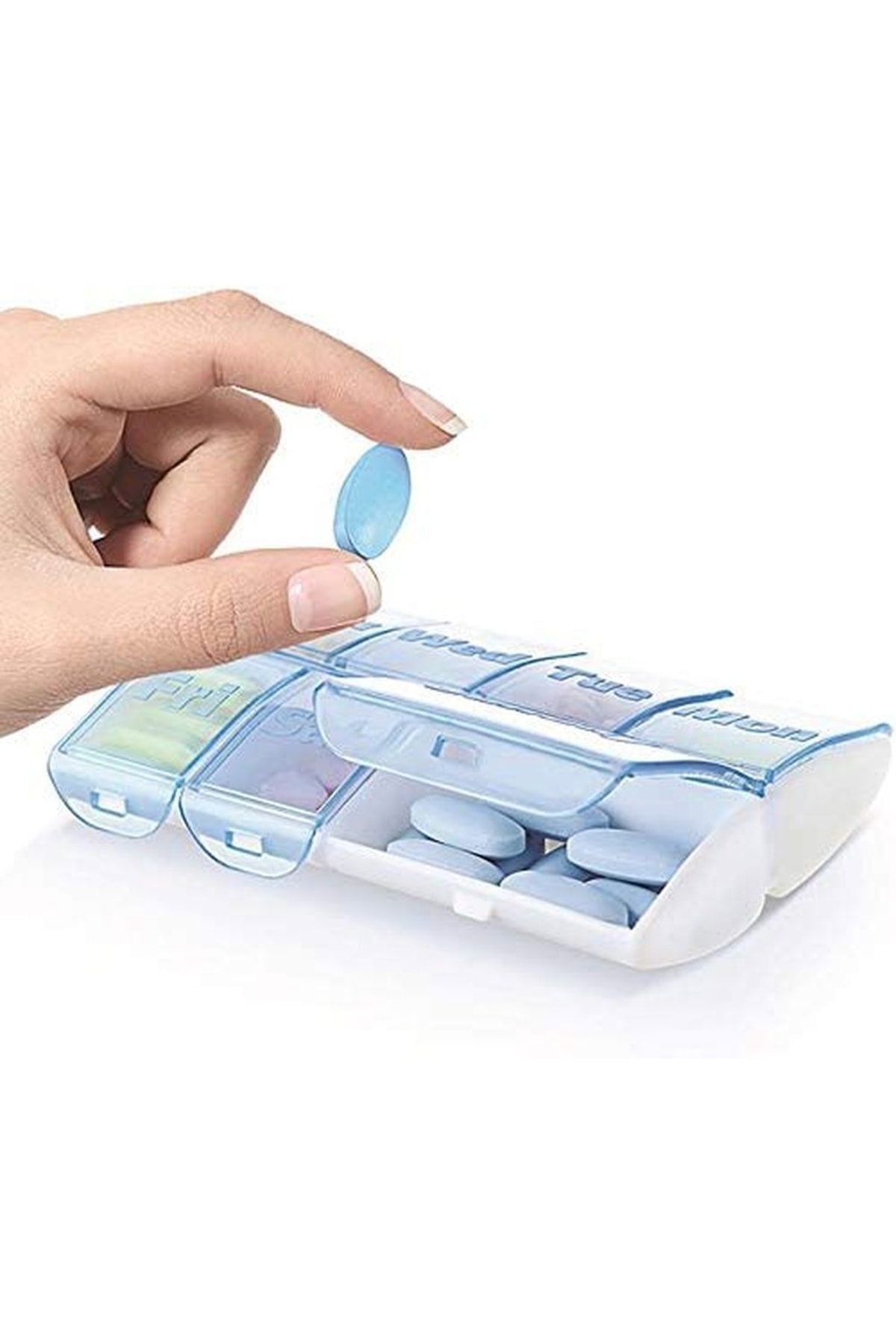 İlaç Kutusu Kapaklı Haftalık Ilaç Saklama Kutusu Ilaç Kabı 7 Bölmeli