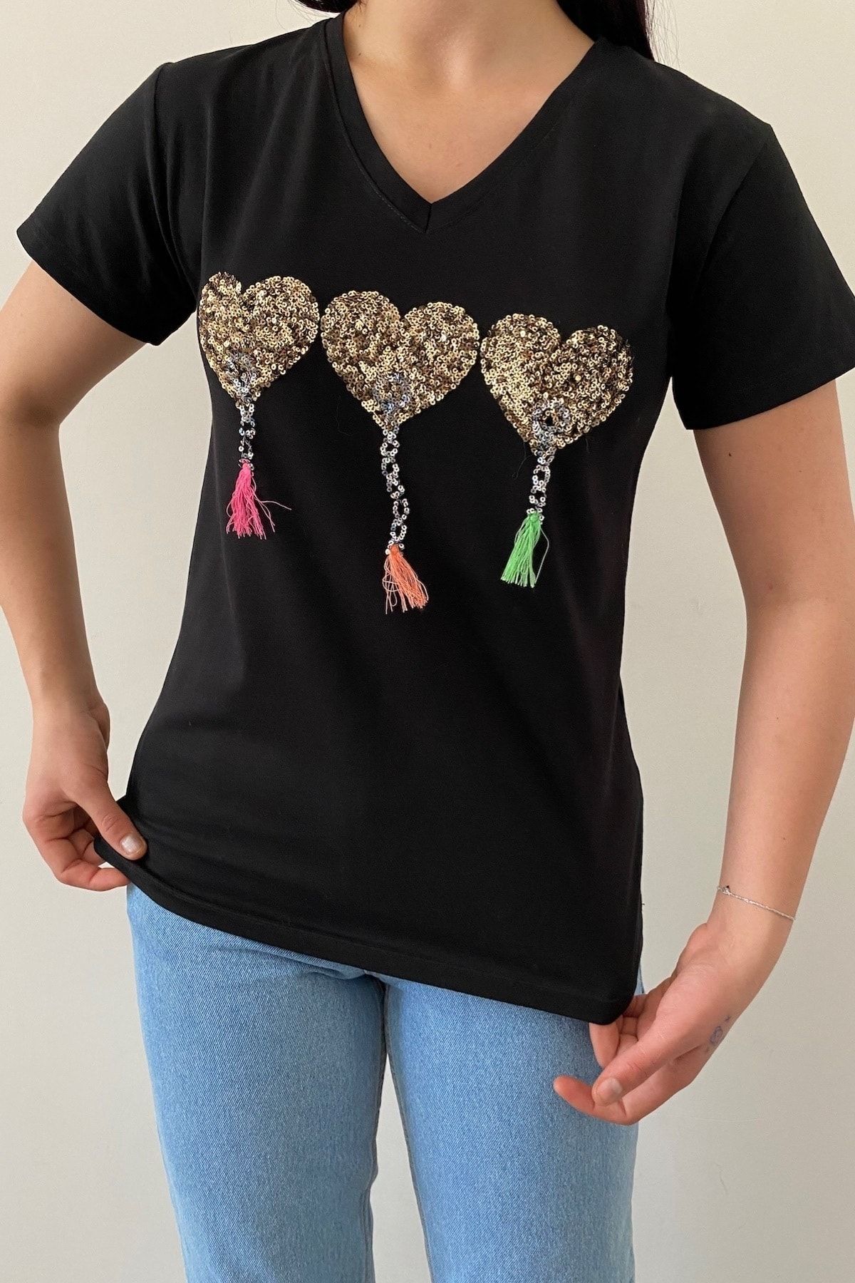 T shirt sequin on sale reversible
