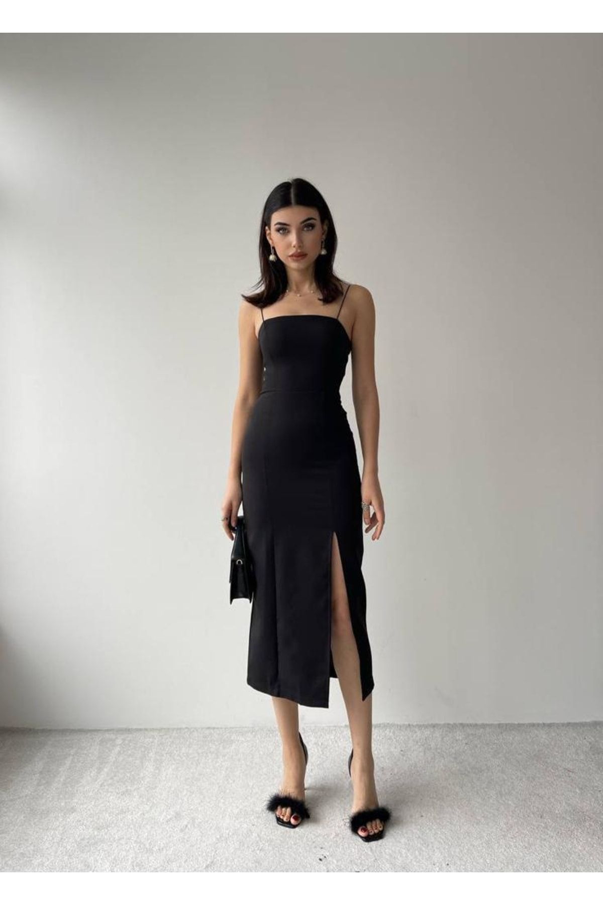 Sophisticated Aura Black Long Sleeve Bodycon Mini Dress