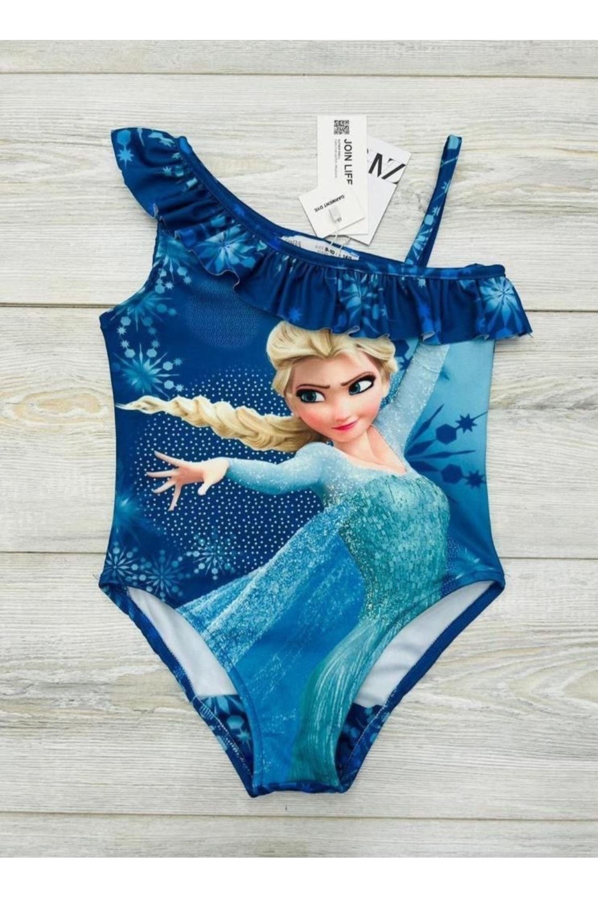 CECEYK DS Girl s Frozen Elsa Single Sleeve Ruffle Swimsuit Trendyol