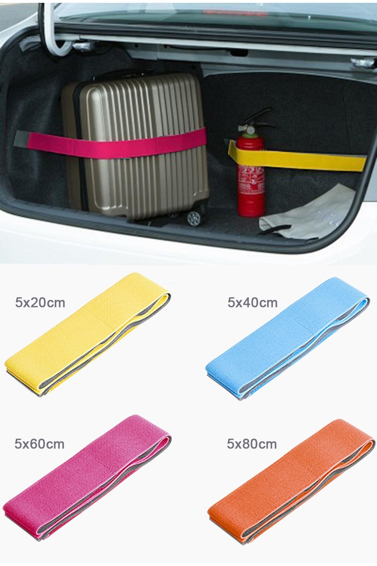 Mars & Hars-Double Layer Luggage Organizer, Elastic Velcro Tape, Goods Compressor Set of 4 Different Sizes 2