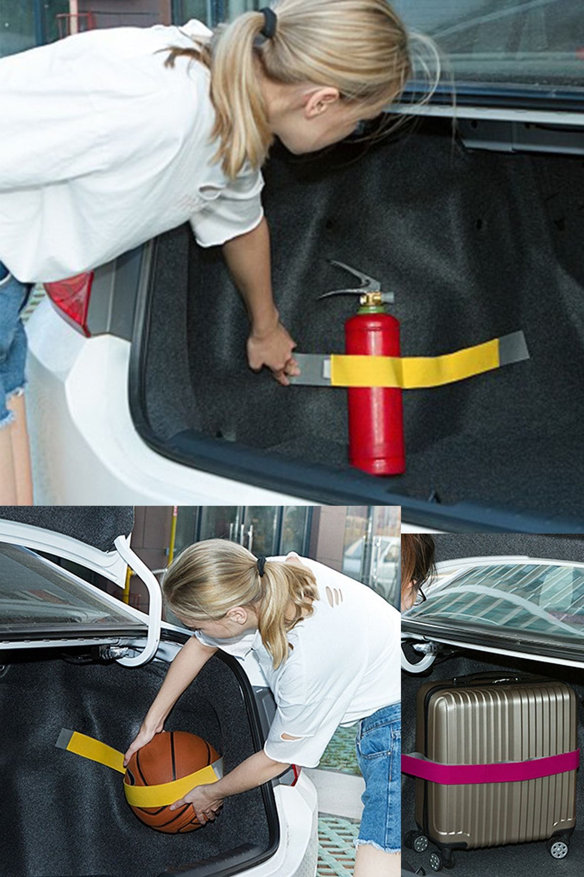 Mars & Hars-Double Layer Luggage Organizer, Elastic Velcro Tape, Goods Compressor Set of 4 Different Sizes 3