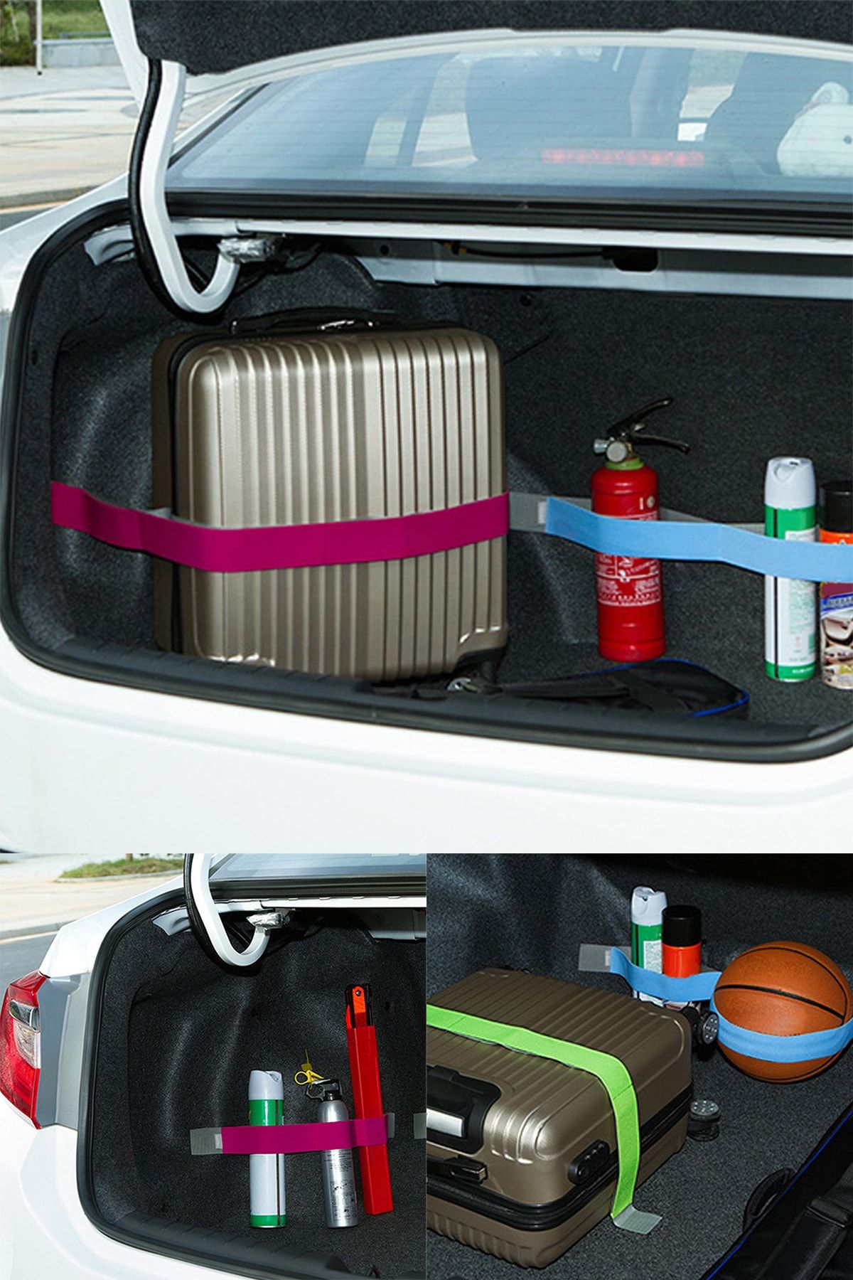 Mars & Hars-Double Layer Luggage Organizer, Elastic Velcro Tape, Goods Compressor Set of 4 Different Sizes 4