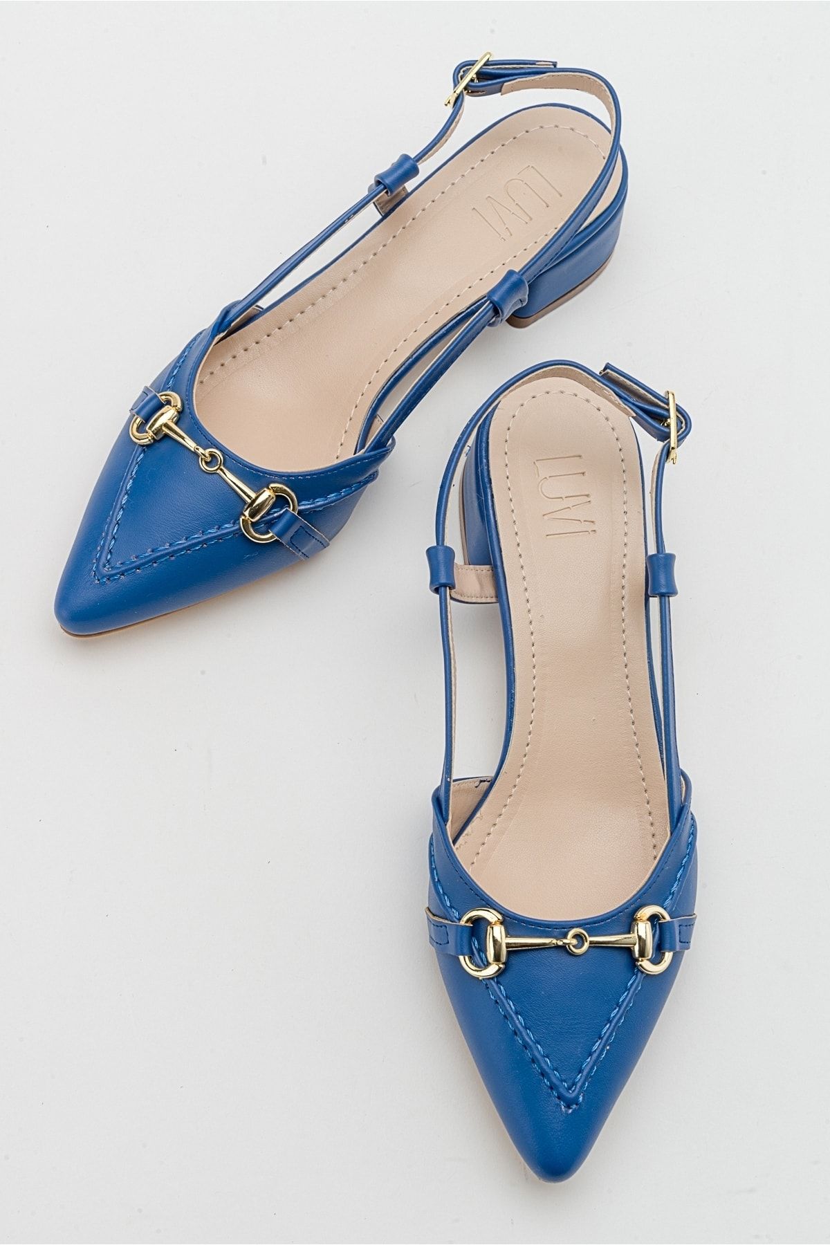 صندل آبی زنانه Jeans Sandals پاشنه Luvi