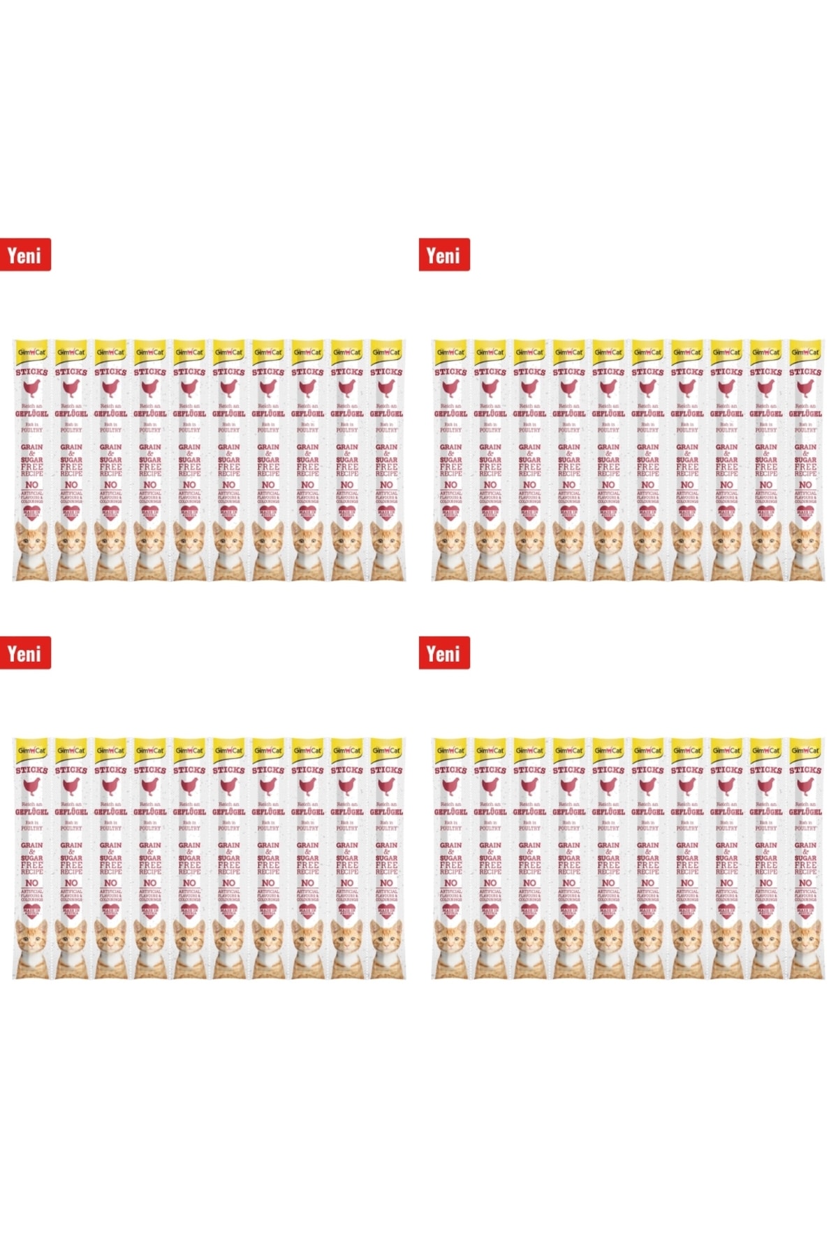 Gimcat Pet Market Fikirtepe X 4 Adet Sticks Kümes Hayvanlı Ödül Çubuğu 10'lu