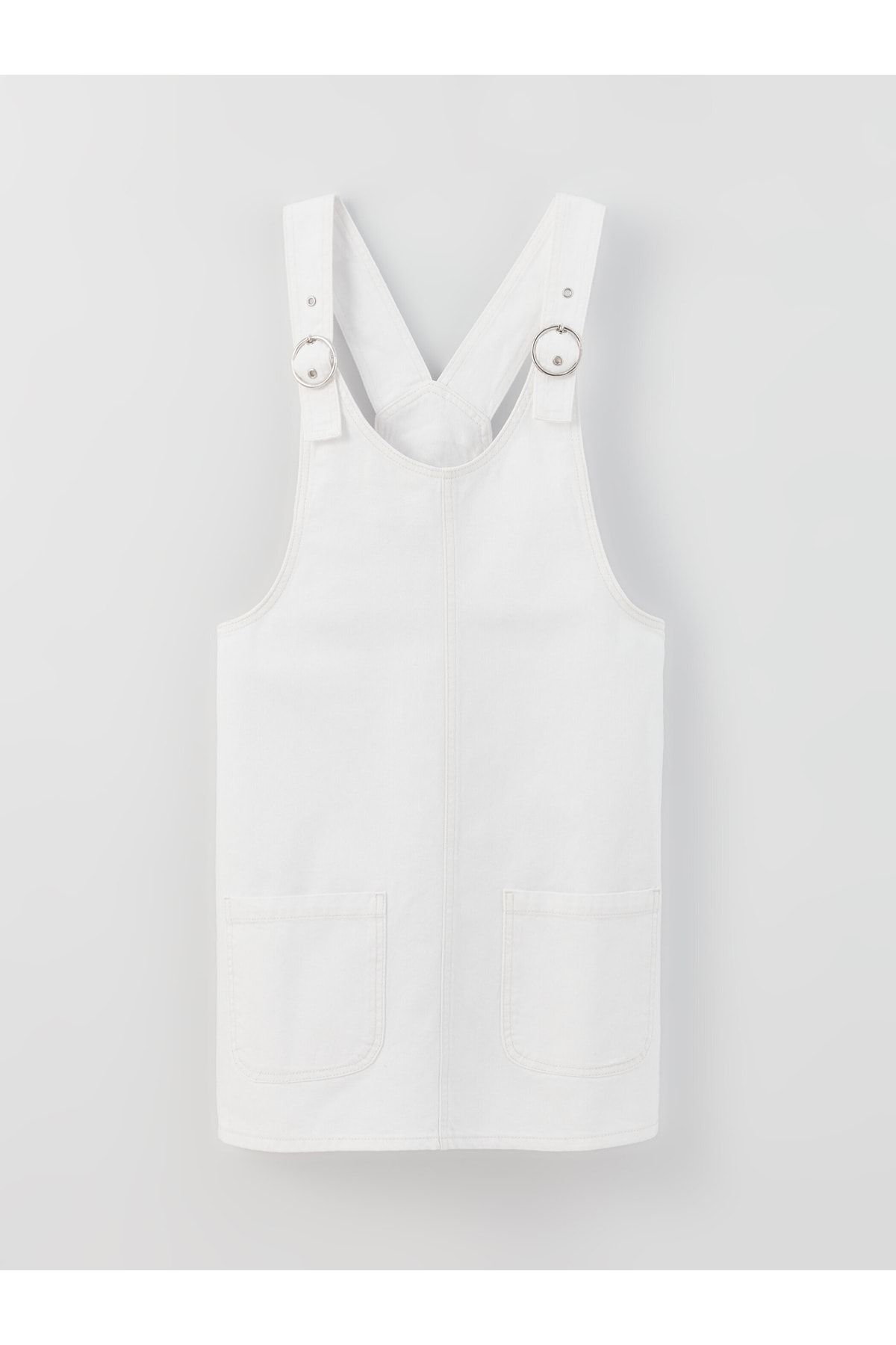 LC Waikiki-Salopet-Kleid aus Jeans für Damen mit U-Ausschnitt und flachen Trägern 1
