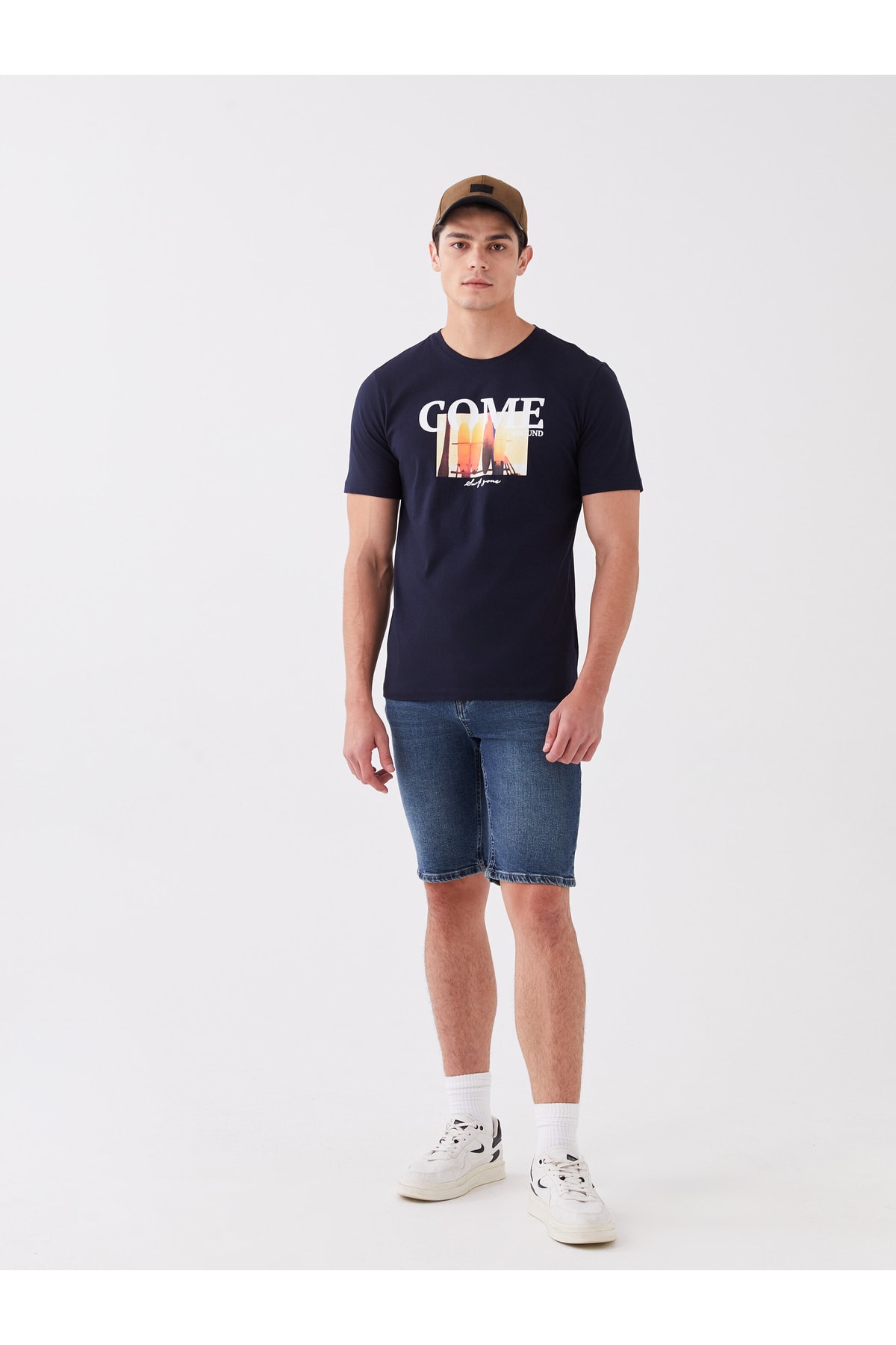 تیشرت مردانه آبی سرمه ای ال سی وایکیکی | S3FF67Z8HRZ اورجینال - تصویر 4