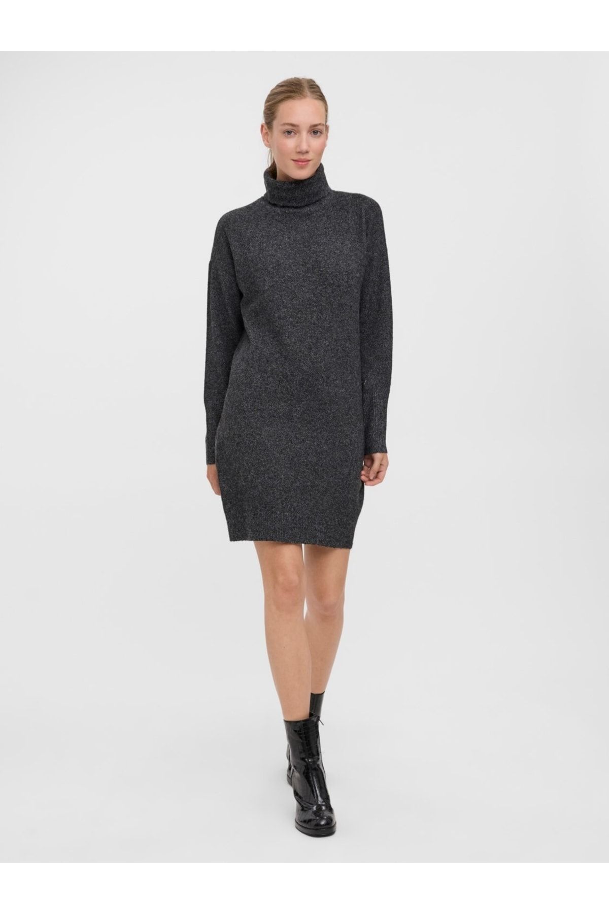 Vero Moda Rollkragen Strickkleid mit Brilliant Kleid - Trendyol