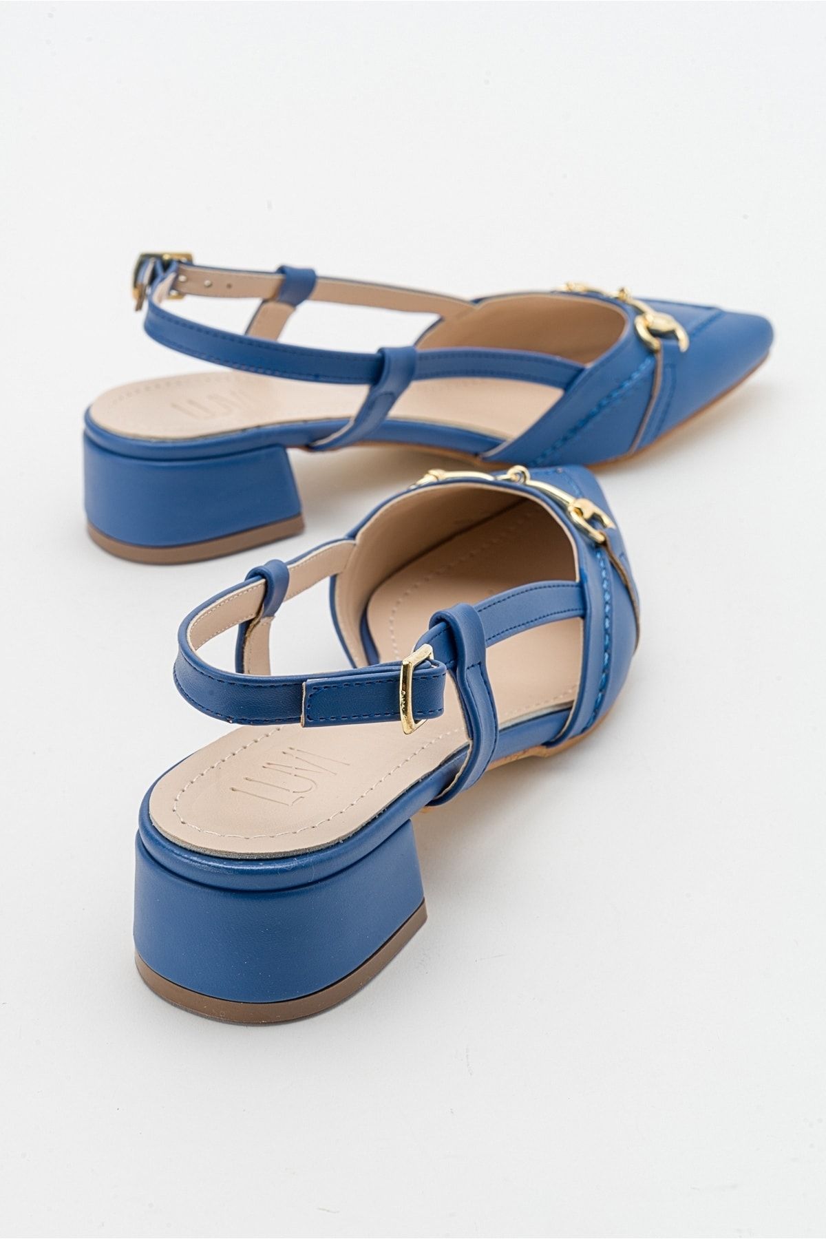 صندل آبی زنانه Jeans Sandals پاشنه Luvi