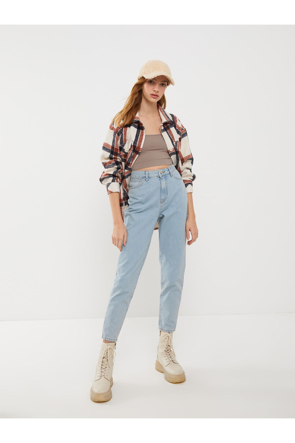 LC Waikiki Proste Damskie Spodnie Jeansowe Z Wysokim Stanem Kobieta - 28