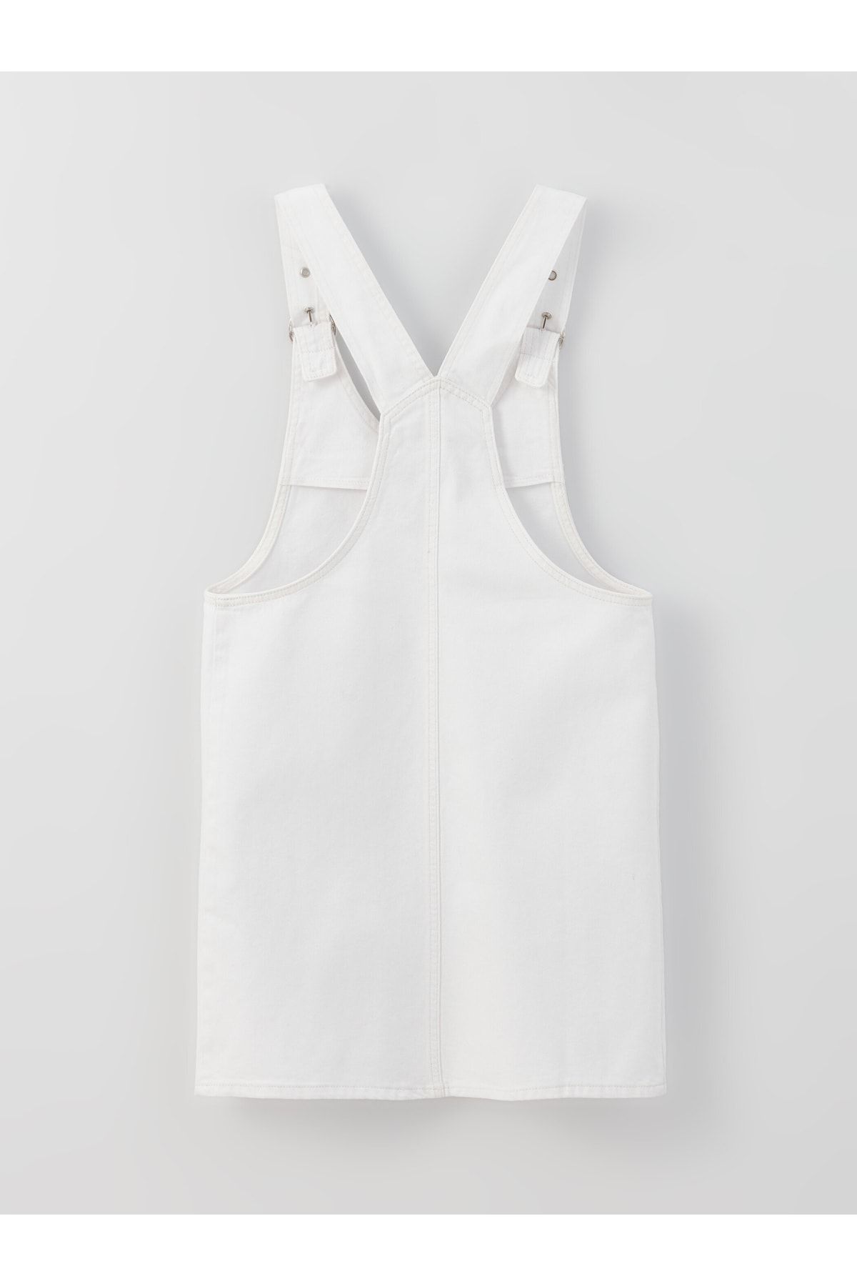 LC Waikiki-Salopet-Kleid aus Jeans für Damen mit U-Ausschnitt und flachen Trägern 2