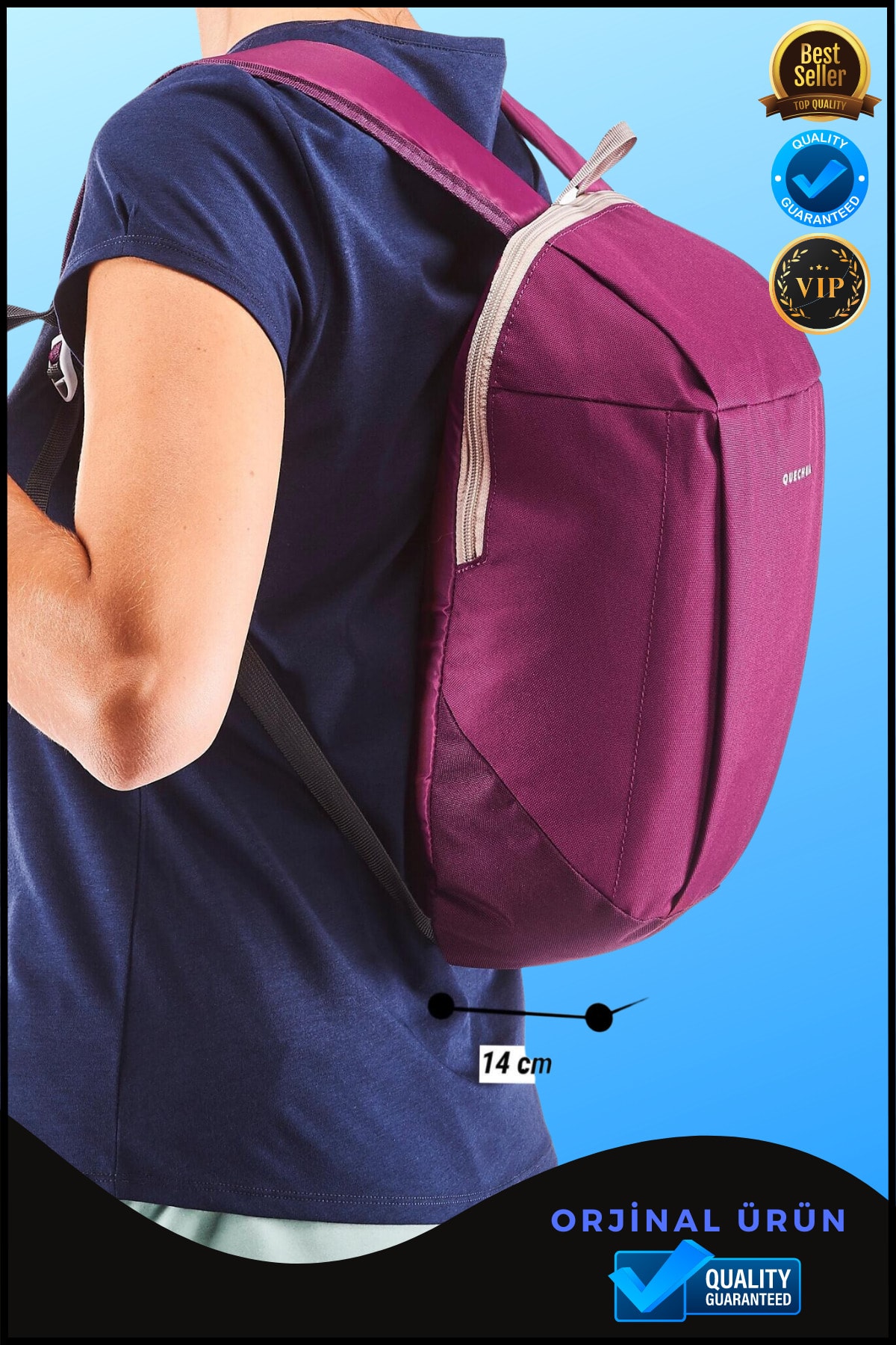 کوله پشتی زنانه بنفش OverPazar | Opzr Sırt Çantası NH50 اورجینال - تصویر 4