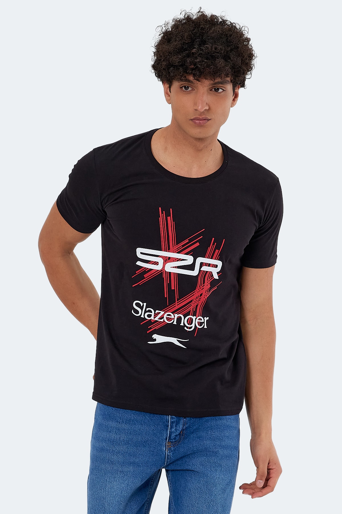 Slazenger T-Shirt Schwarz Regular Fit FR6622