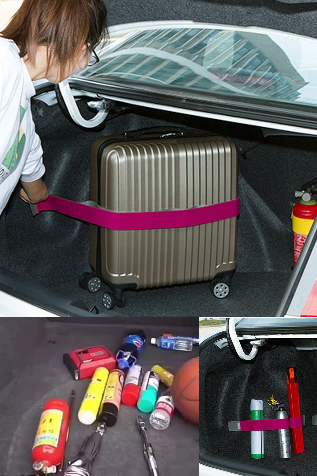 Mars & Hars-Double Layer Luggage Organizer, Elastic Velcro Tape, Goods Compressor Set of 4 Different Sizes 8