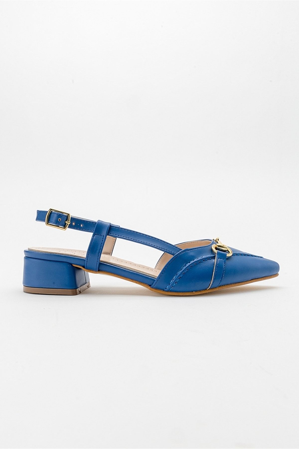 صندل آبی زنانه Jeans Sandals پاشنه Luvi