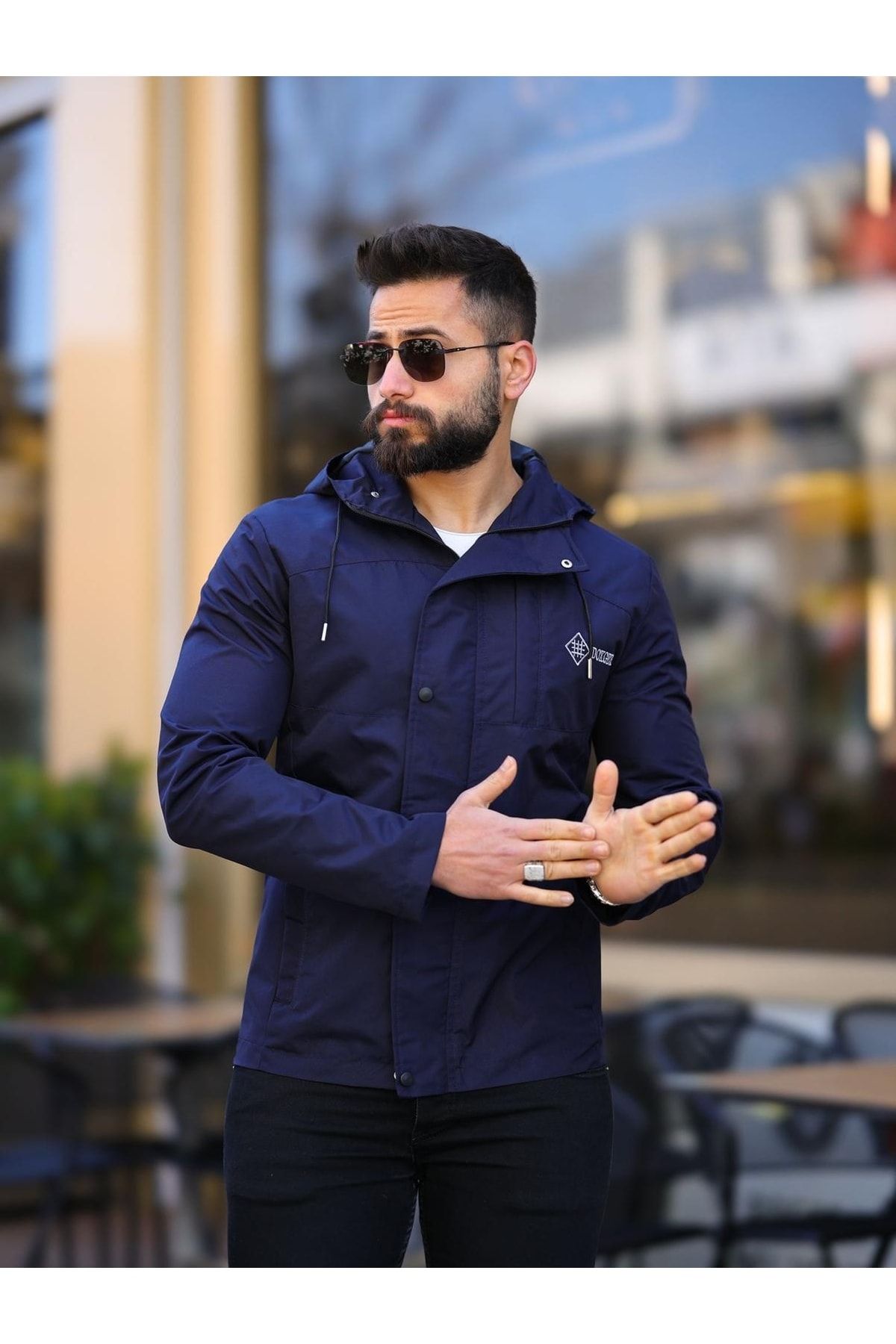 BAY COMB N Raincoat Dark blue Slim Trendyol