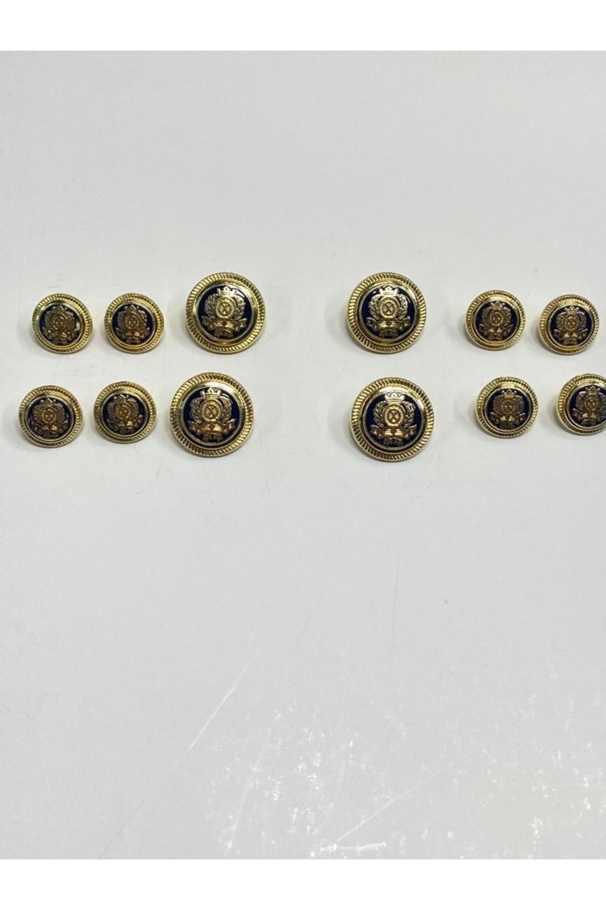 Blazer Jacket Button Set 4+8 Gold Inside Navy Blue